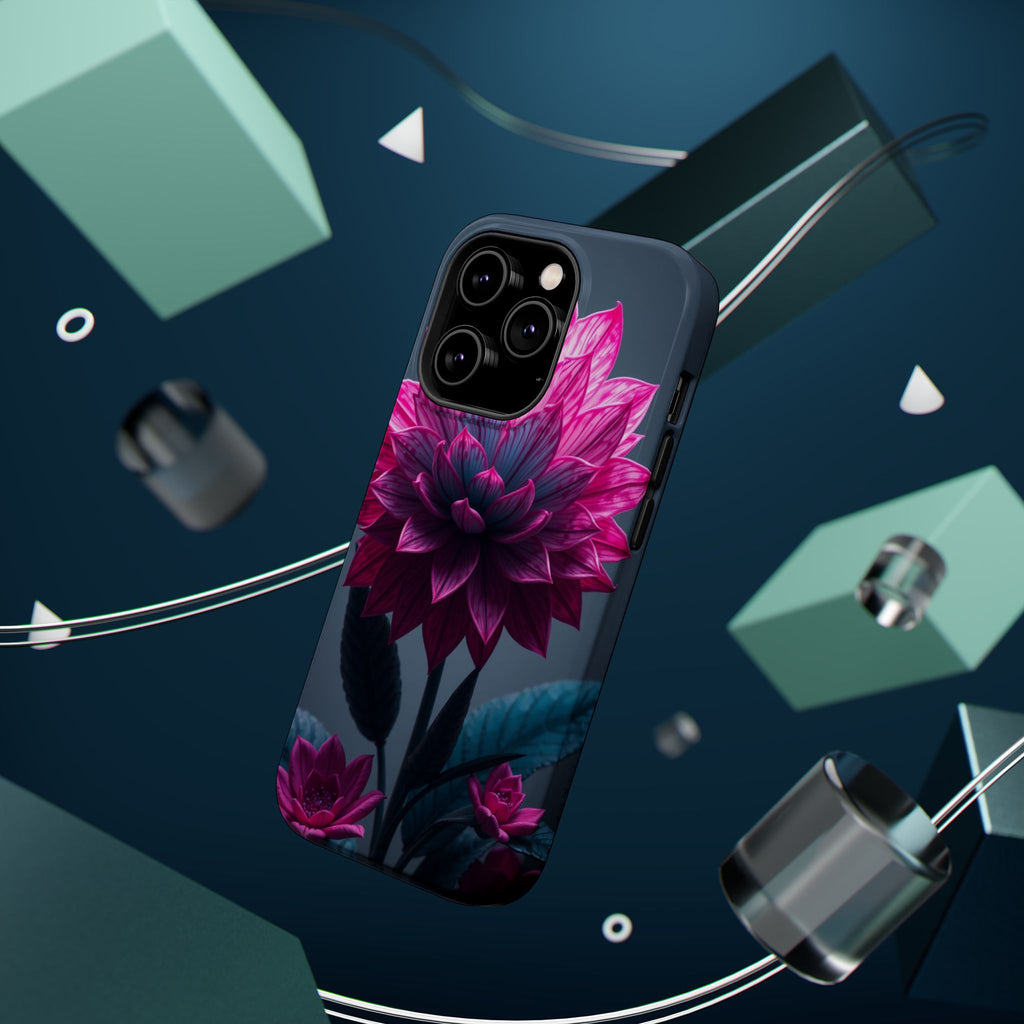 iPhone Cyan And Magenta Floral Dark Academia Slim iPhone Everyday · iPhone Case