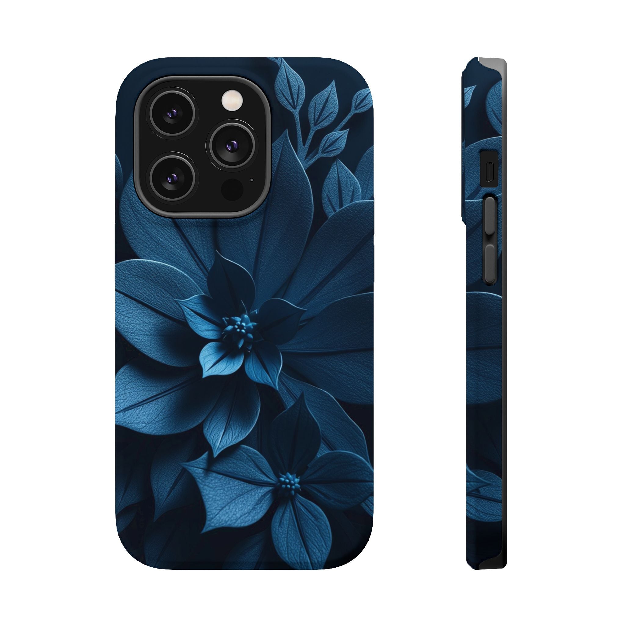 iPhone Midnight Blue And Silver Floral Dark Academia iPhone Slim · iPhone Case