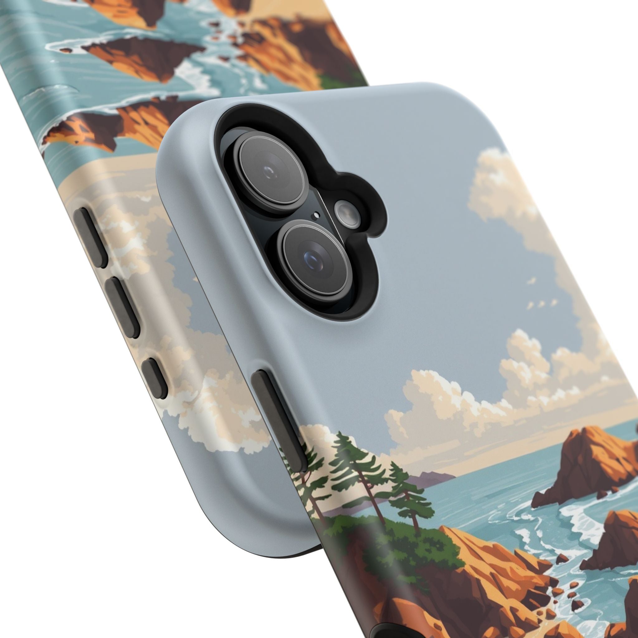 iPhone Mustard And Rust Pebble Beach Slim Everyday Designer Case · iPhone Case