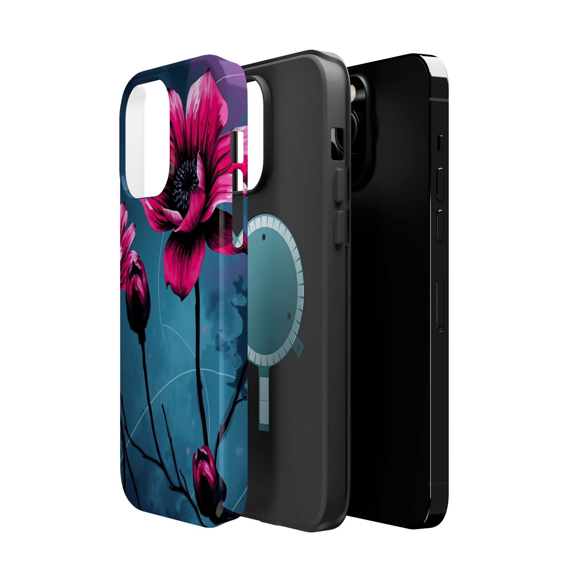 iPhone Floral Ink Wash Bold Art Slim Everyday Designer Case · iPhone Case