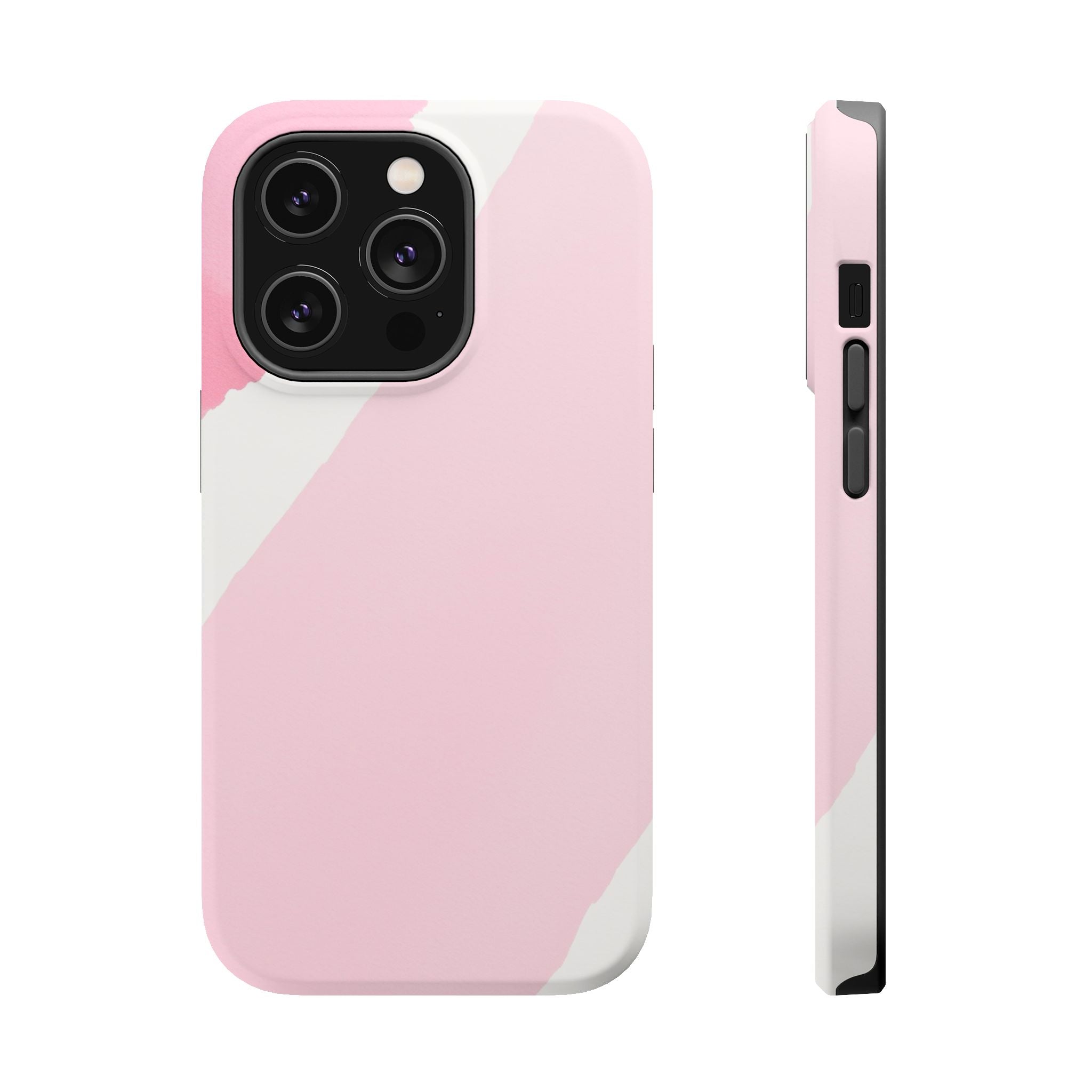 iPhone Rose Pink And Cream Calligraphic Stroke Soft iPhone Finish · iPhone Case