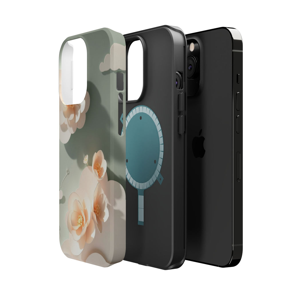 iPhone Sage And Ivory Pastel Floral Cloud Slim iPhone Everyday Designer · iPhone