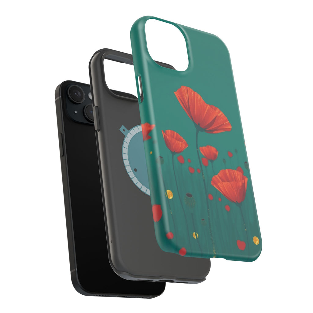 iPhone Earthy Poppy Field Design Bold Modern Everyday Snap Case · iPhone Case