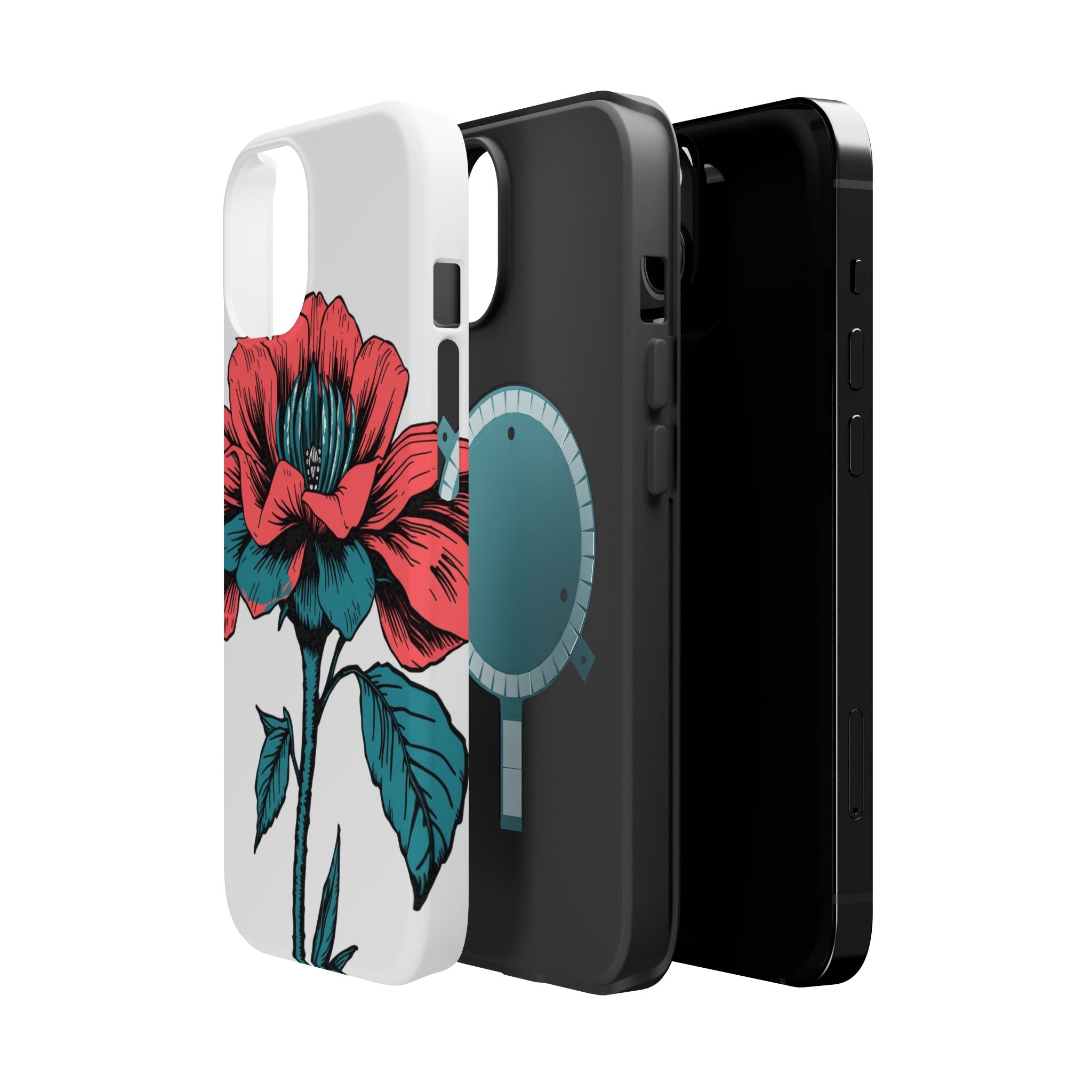 iPhone Garden Party Bloom Dark Gothic Ink Slim Snap Case · iPhone Case