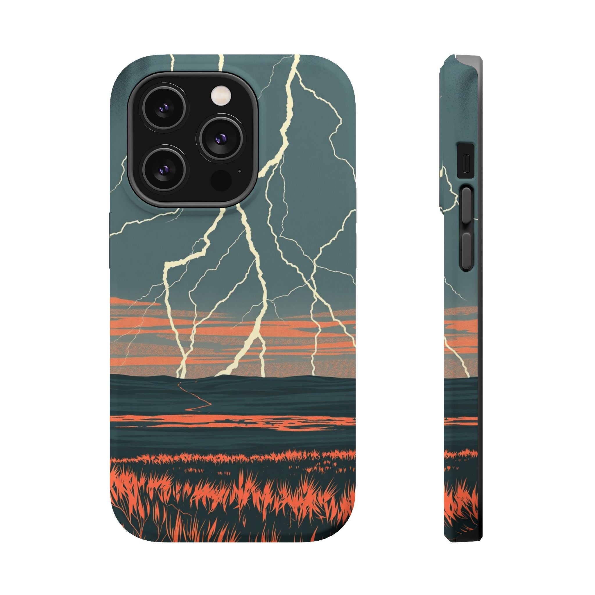 iPhone Prairie Lightning Risograph Print Slim Everyday iPhone Designer · iPhone