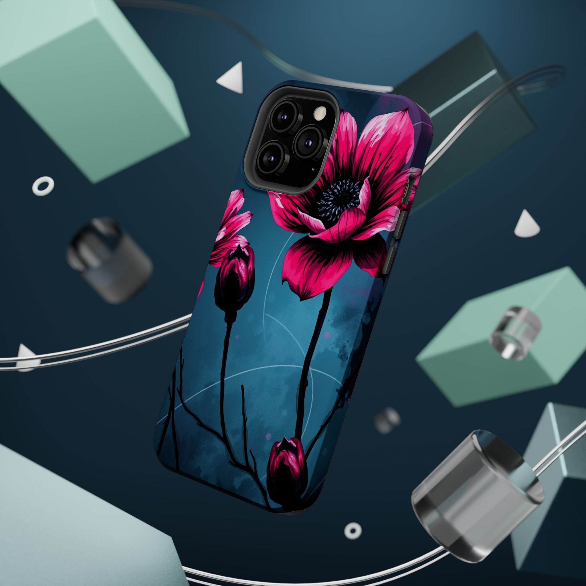 iPhone Floral Ink Wash Bold Art Slim Everyday Designer Case · iPhone Case