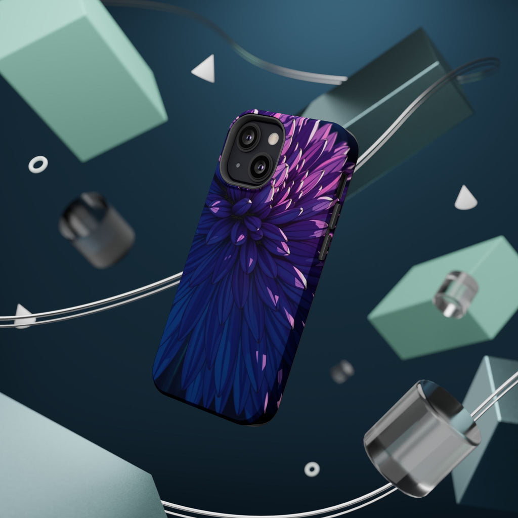 iPhone Indigo And Violet Chrysanthemum Classic Soft iPhone Finish · iPhone Case