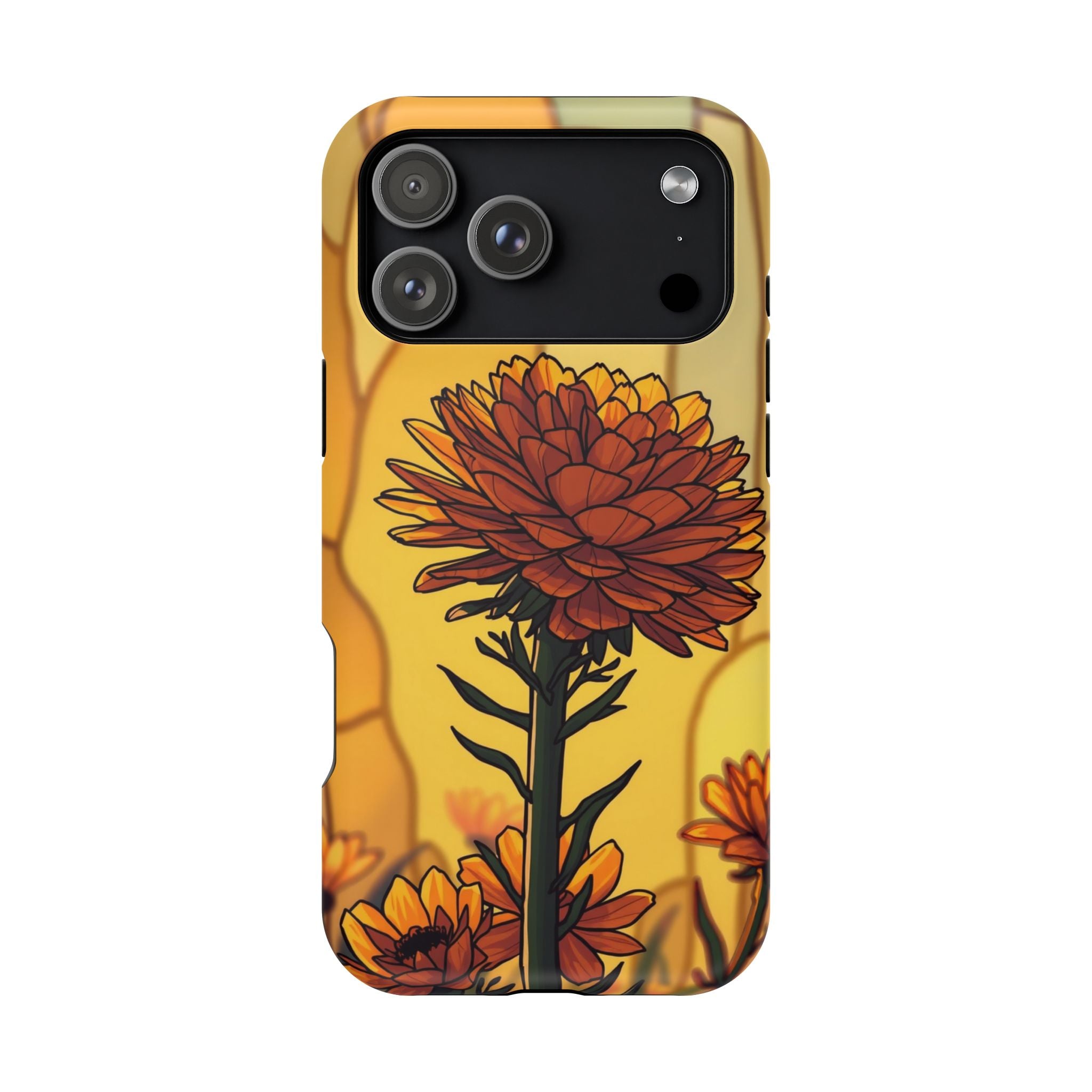 iPhone Sunset Amber And Peach Ranunculus Stack Soft iPhone Finish · iPhone Case