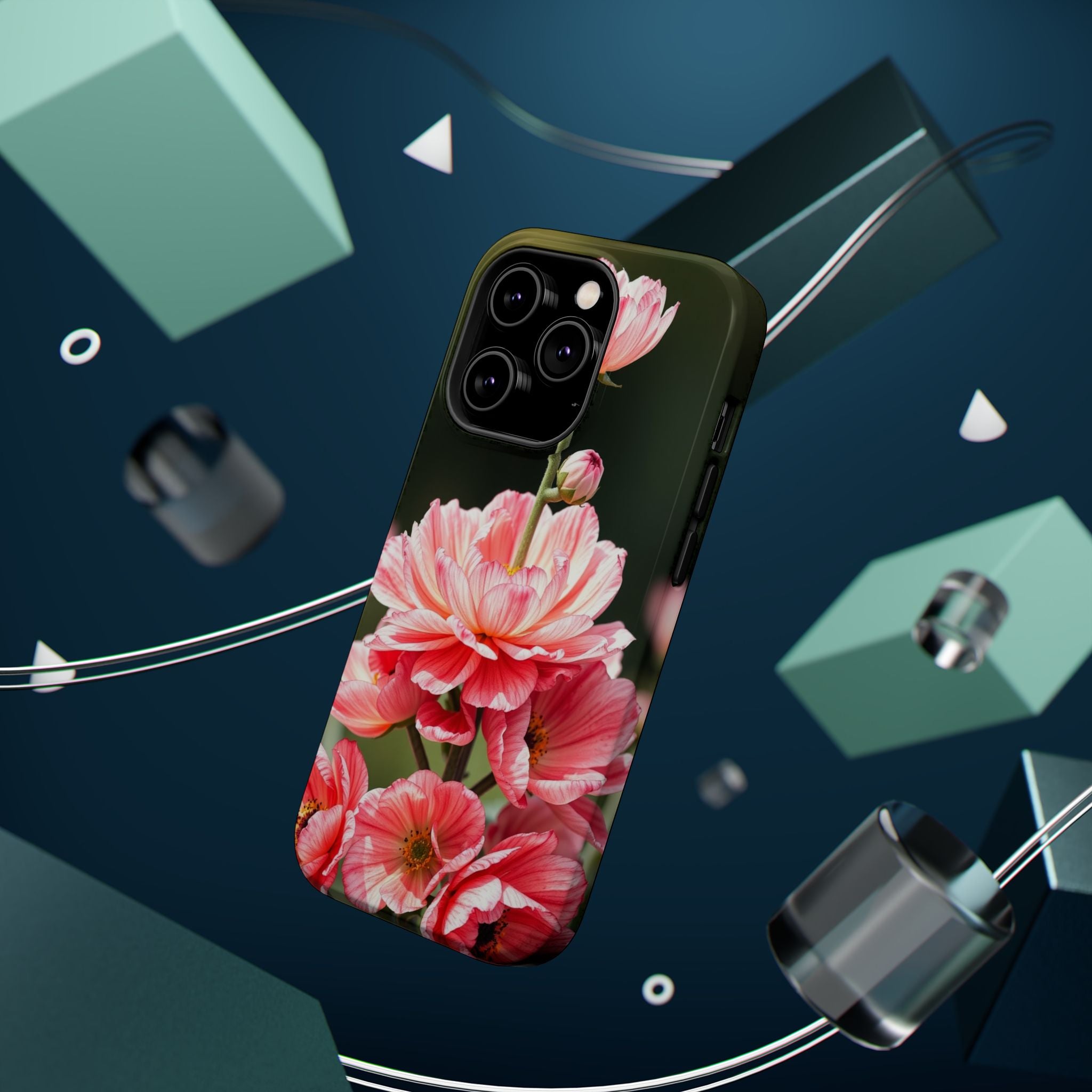 iPhone Ranunculus Stack Vibrant Watercolor Slim Snap Case · iPhone Case