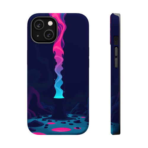 iPhone Cyan And Magenta Lava Lamp Flow Slim Everyday Designer Case · iPhone Case