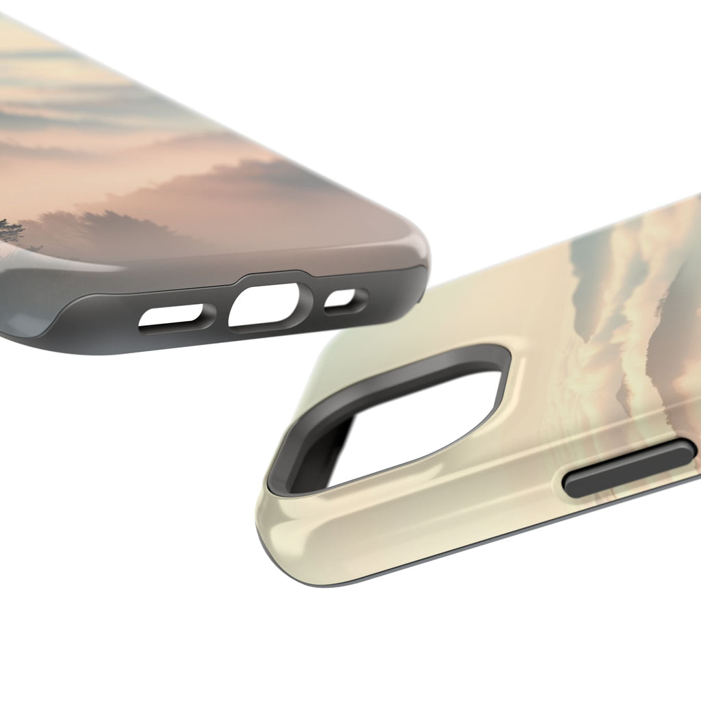 iPhone Mint And Blush Fog Rolling Over Hills Slim iPhone Everyday · iPhone Case