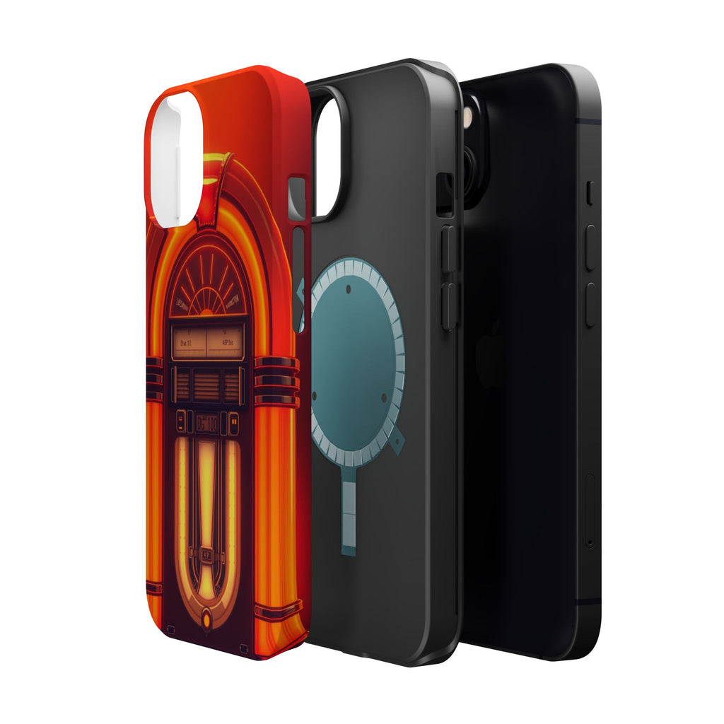 iPhone Jukebox Glow Neon Cyberpunk Bold Modern Everyday Snap Case · iPhone Case