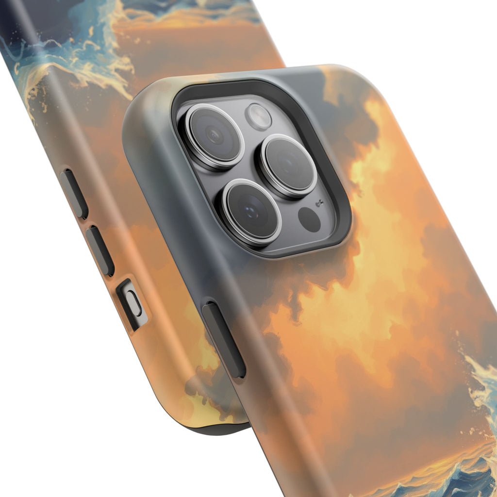 iPhone Sunset Amber And Peach Storm at Sea Slim iPhone Everyday · iPhone Case