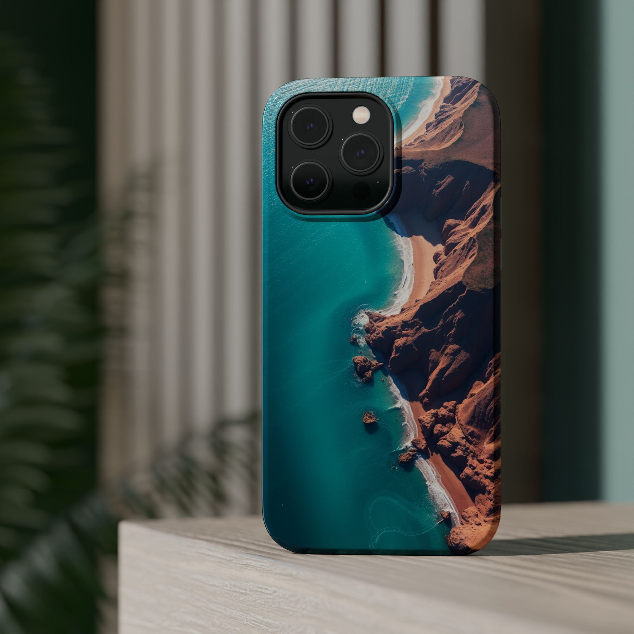 iPhone Shoreline Aerial Abstract Geometric Slim iPhone Everyday · iPhone Case