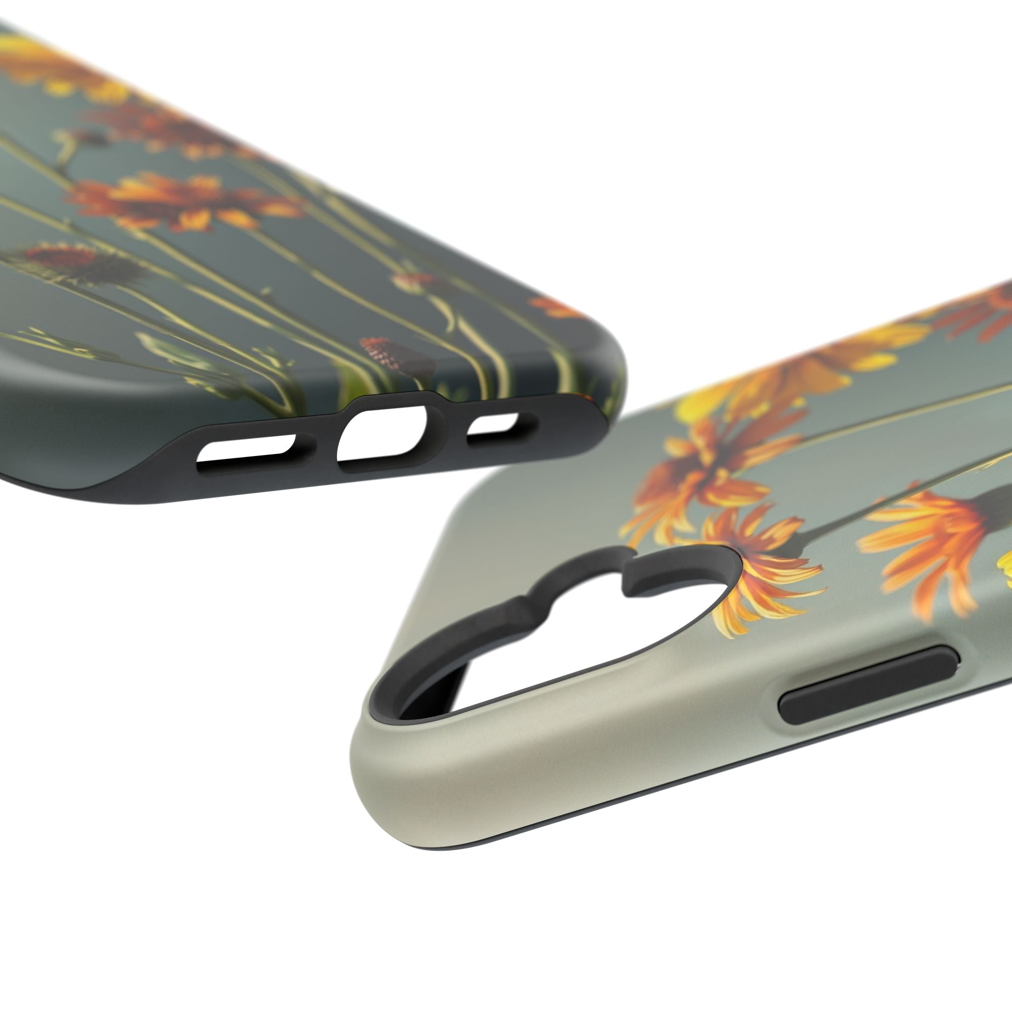 iPhone Mustard And Rust Wildflower Bunch Slim Everyday iPhone Designer · iPhone