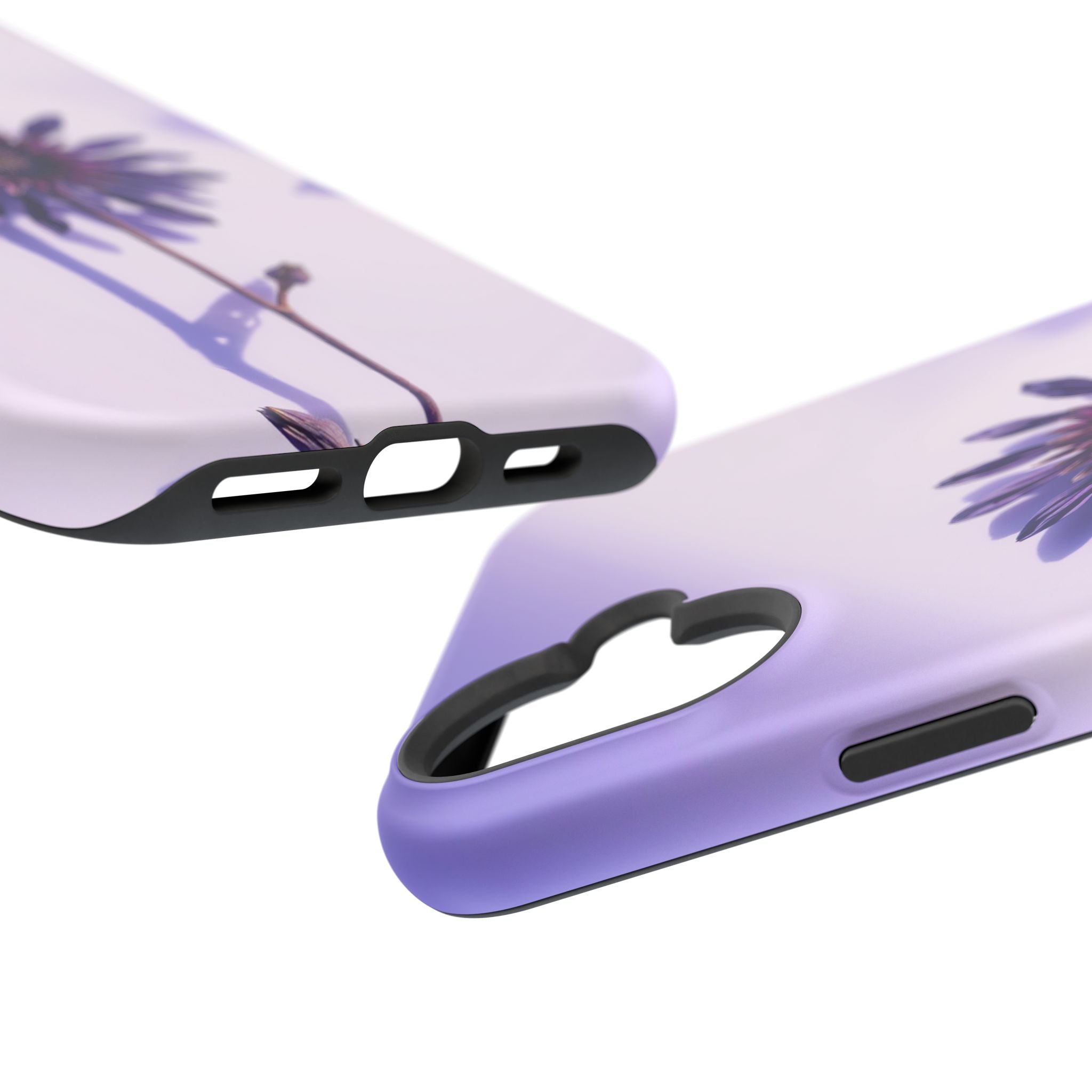 iPhone Indigo And Violet Dried Flower Flat Lay Soft iPhone Finish · iPhone Case