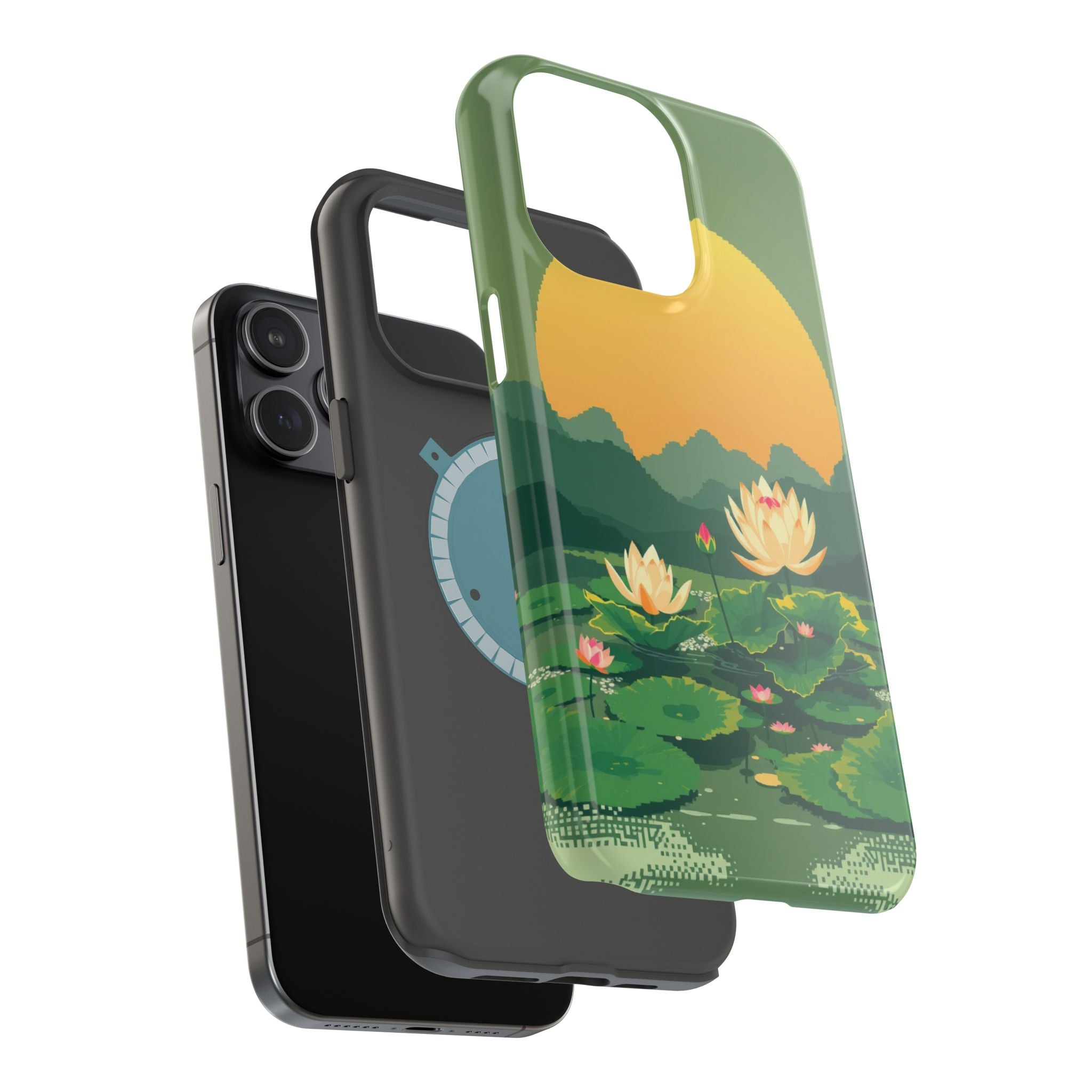 iPhone Lotus Pond Enchanted Art Slim Everyday Designer Case · iPhone Case