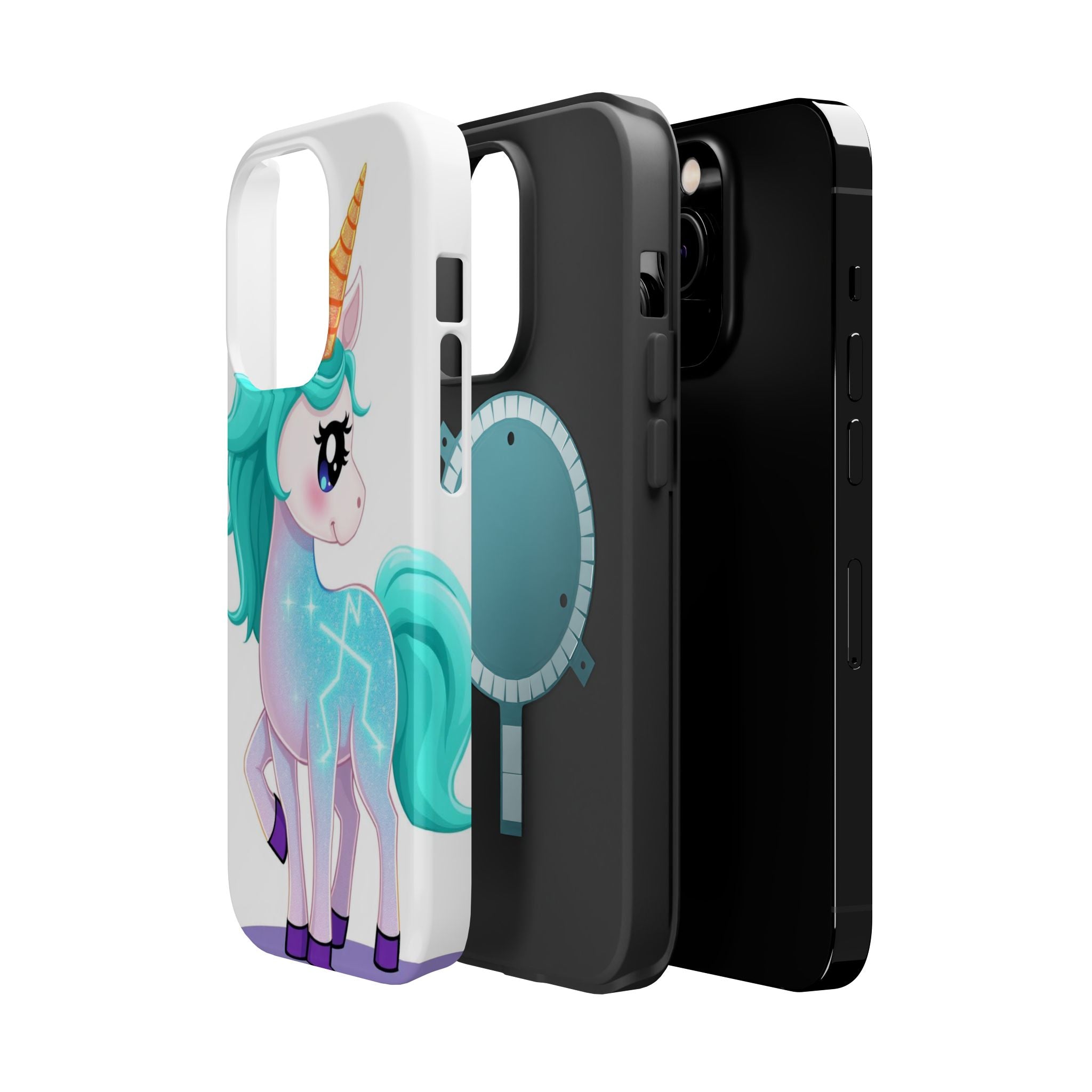 iPhone Turquoise Sparkle Unicorn Kids Fun iPhone Phone Case Gift · iPhone Case