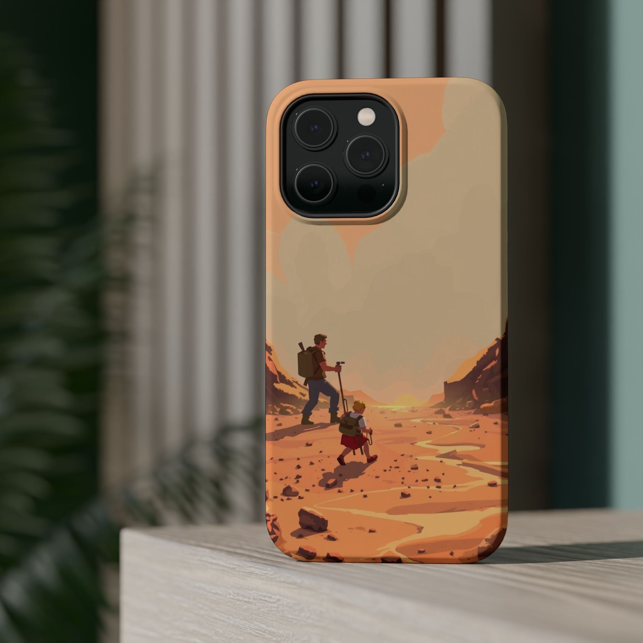 iPhone Burnt Orange And Sand Barely Surviving Slim Everyday Designer Case · iPho