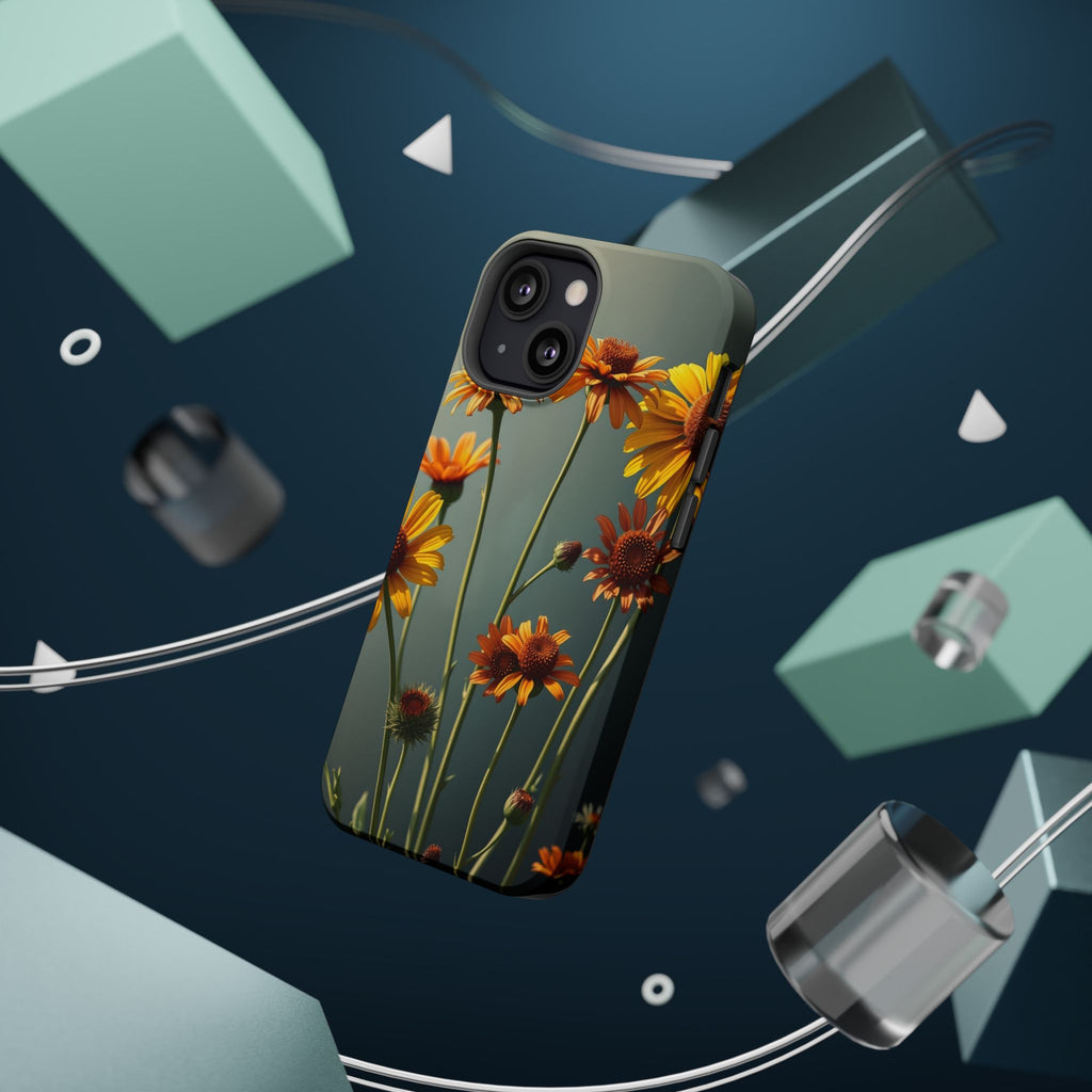iPhone Mustard And Rust Wildflower Bunch Slim Everyday iPhone Designer · iPhone