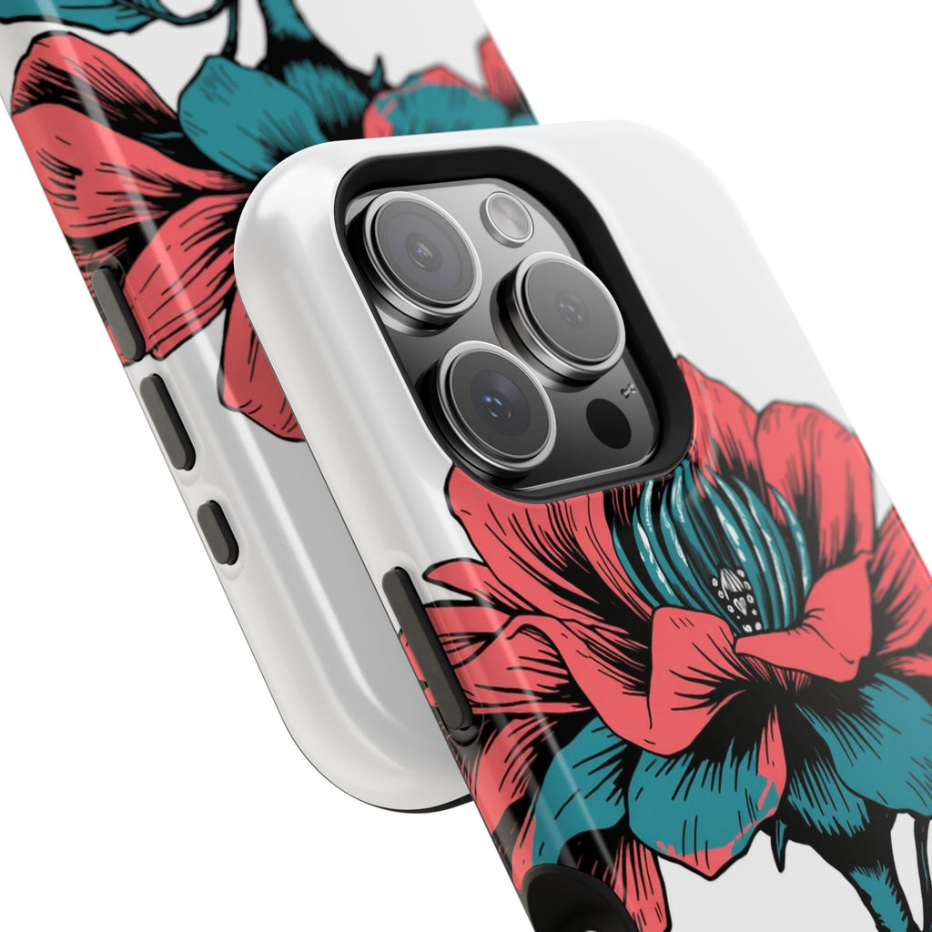 iPhone Garden Party Bloom Dark Gothic Ink Slim Snap Case · iPhone Case