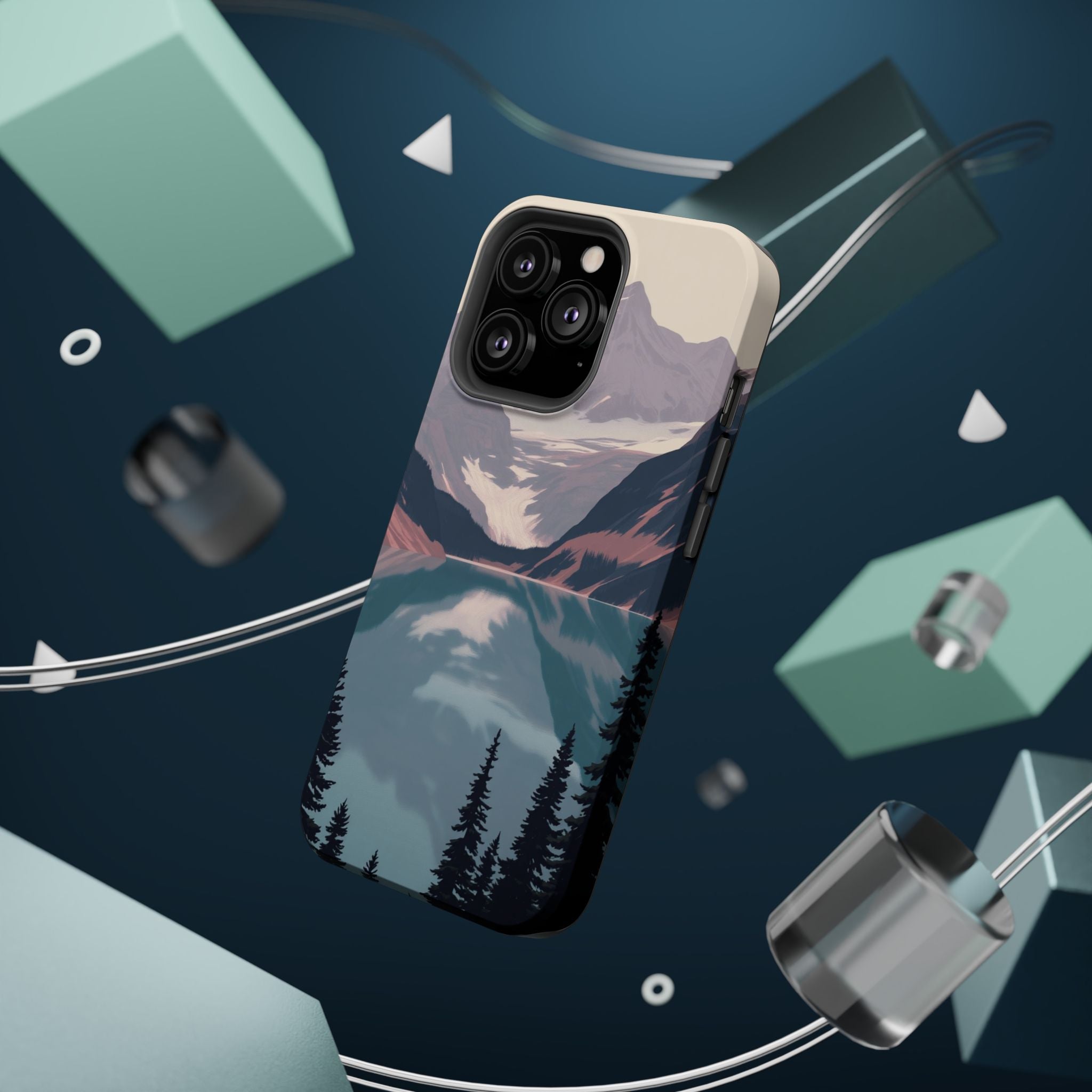 iPhone Rose Pink And Cream Glacier Lake Slim Everyday iPhone 18 · iPhone Case