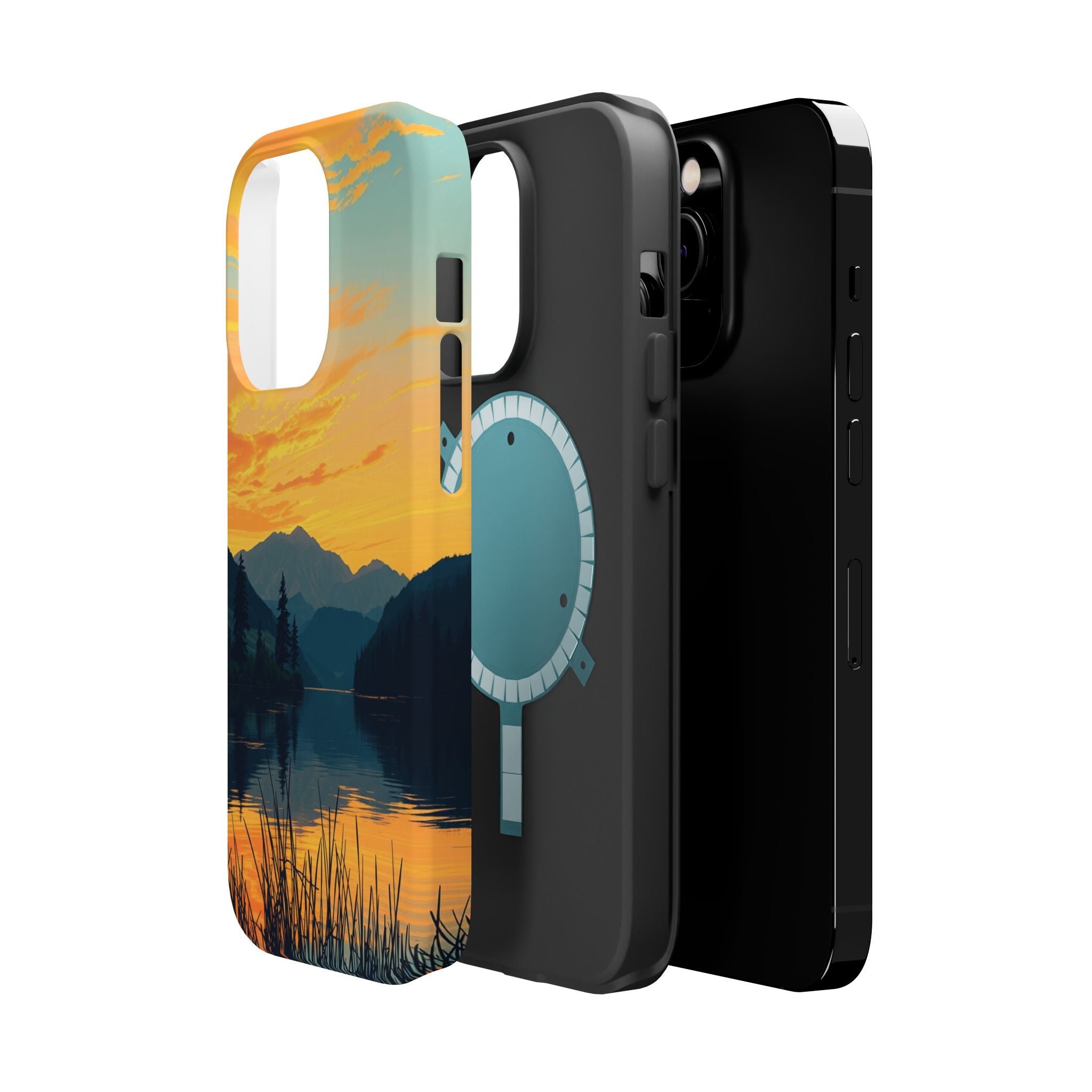 iPhone Lake at Twilight Oil Painting Impressionist iPhone Artistic · iPhone Case