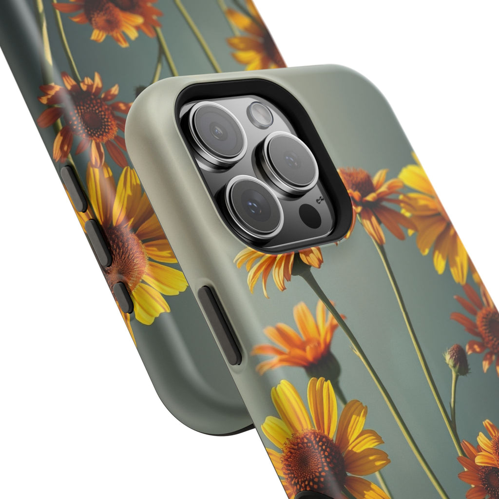 iPhone Mustard And Rust Wildflower Bunch Slim Everyday iPhone Designer · iPhone