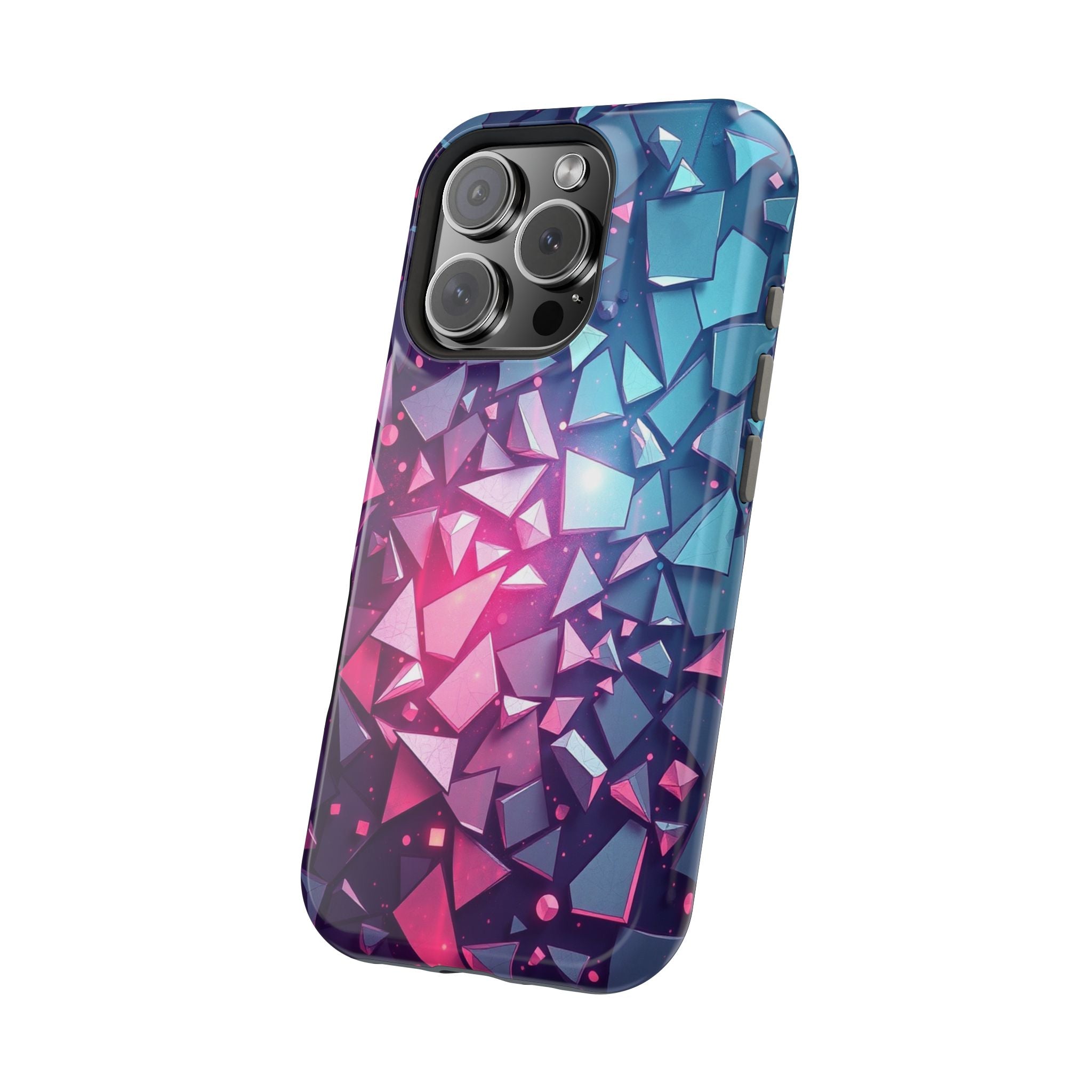 iPhone Mint And Blush Mosaic Shards Slim Everyday Designer Case · iPhone Case