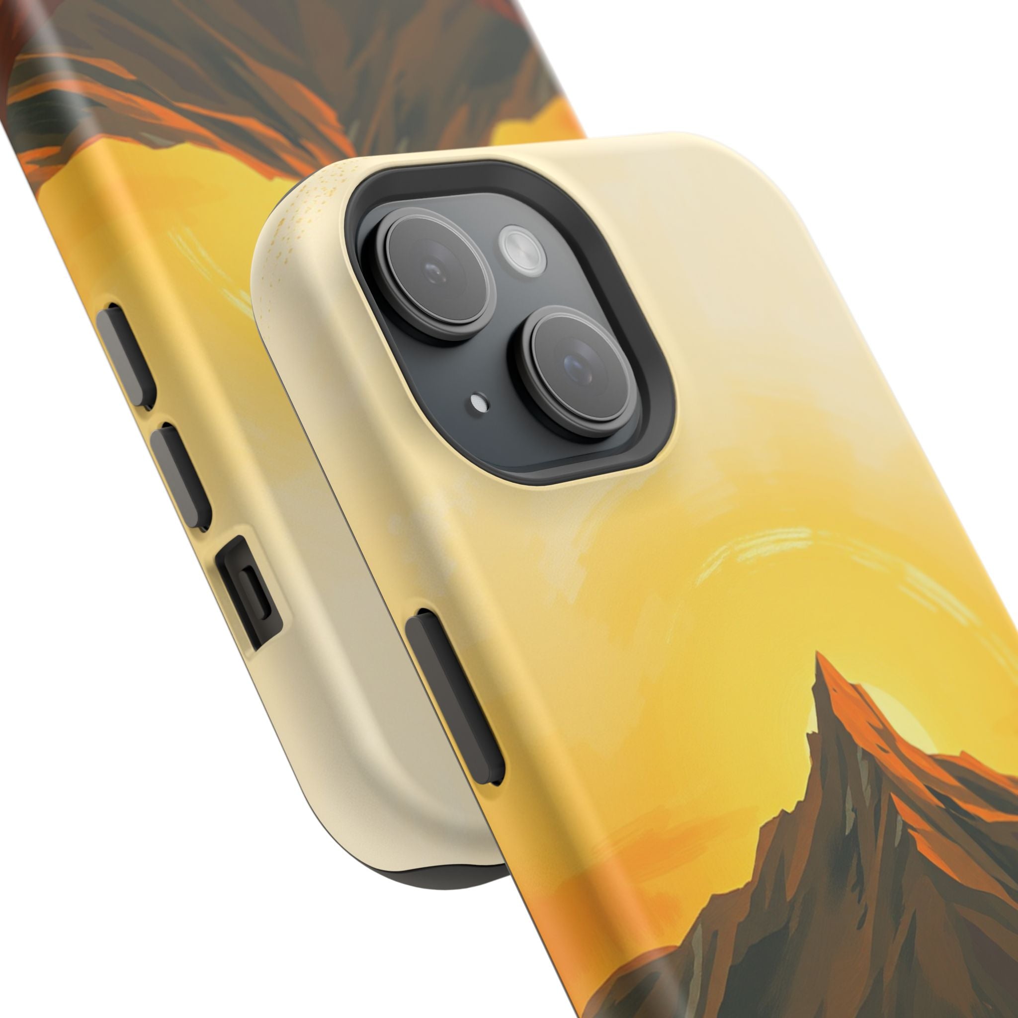 iPhone Mustard And Rust Mountain at Sunrise Slim iPhone Everyday · iPhone Case