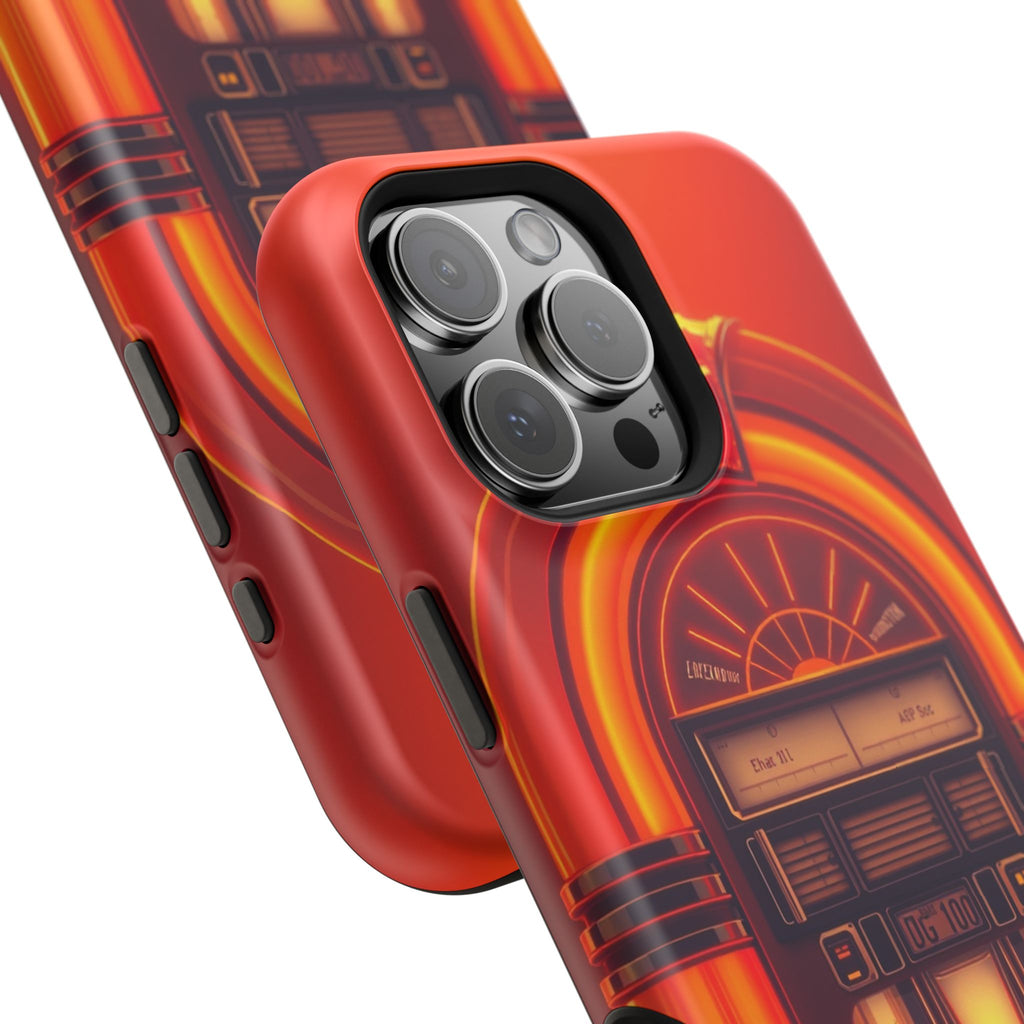 iPhone Jukebox Glow Neon Cyberpunk Bold Modern Everyday Snap Case · iPhone Case