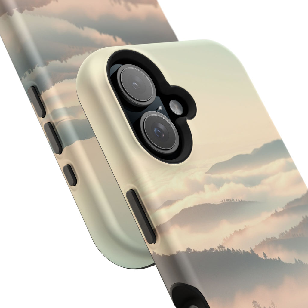 iPhone Mint And Blush Fog Rolling Over Hills Slim iPhone Everyday · iPhone Case