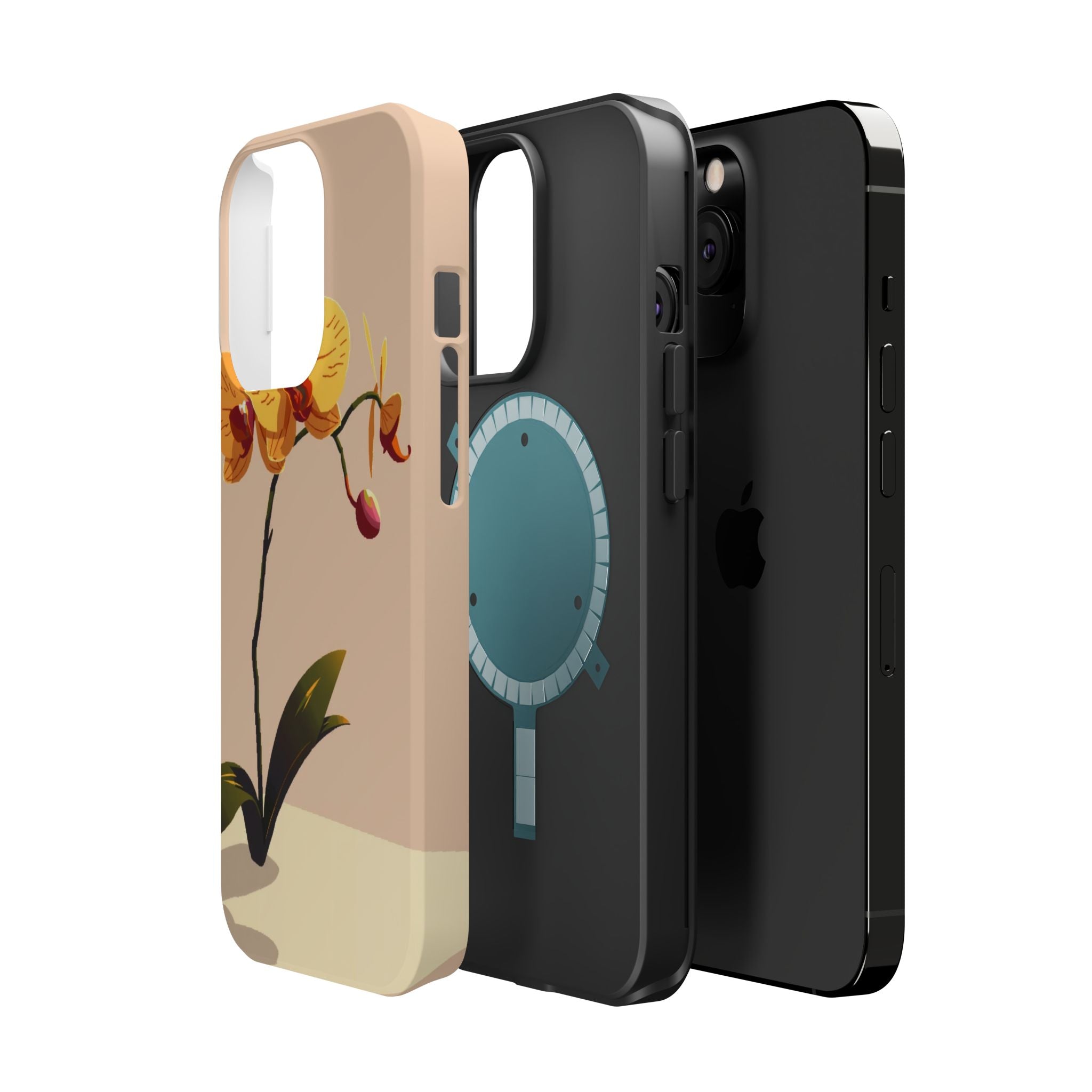 iPhone Orchid Study Pixel Art -Bit Bold Modern Everyday Snap Case · iPhone Case