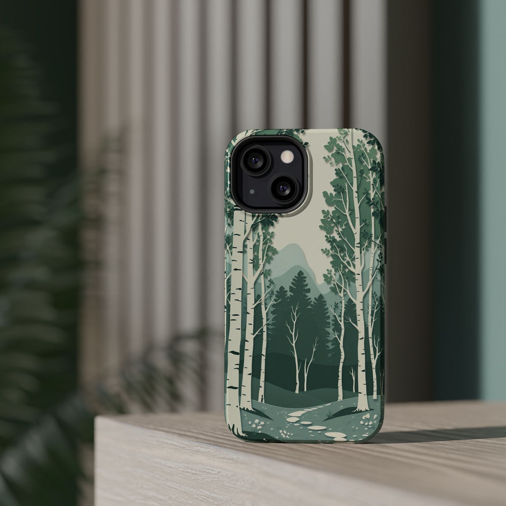 iPhone Birch Grove Paper Cut Art Bold Modern Everyday Snap Case · iPhone Case