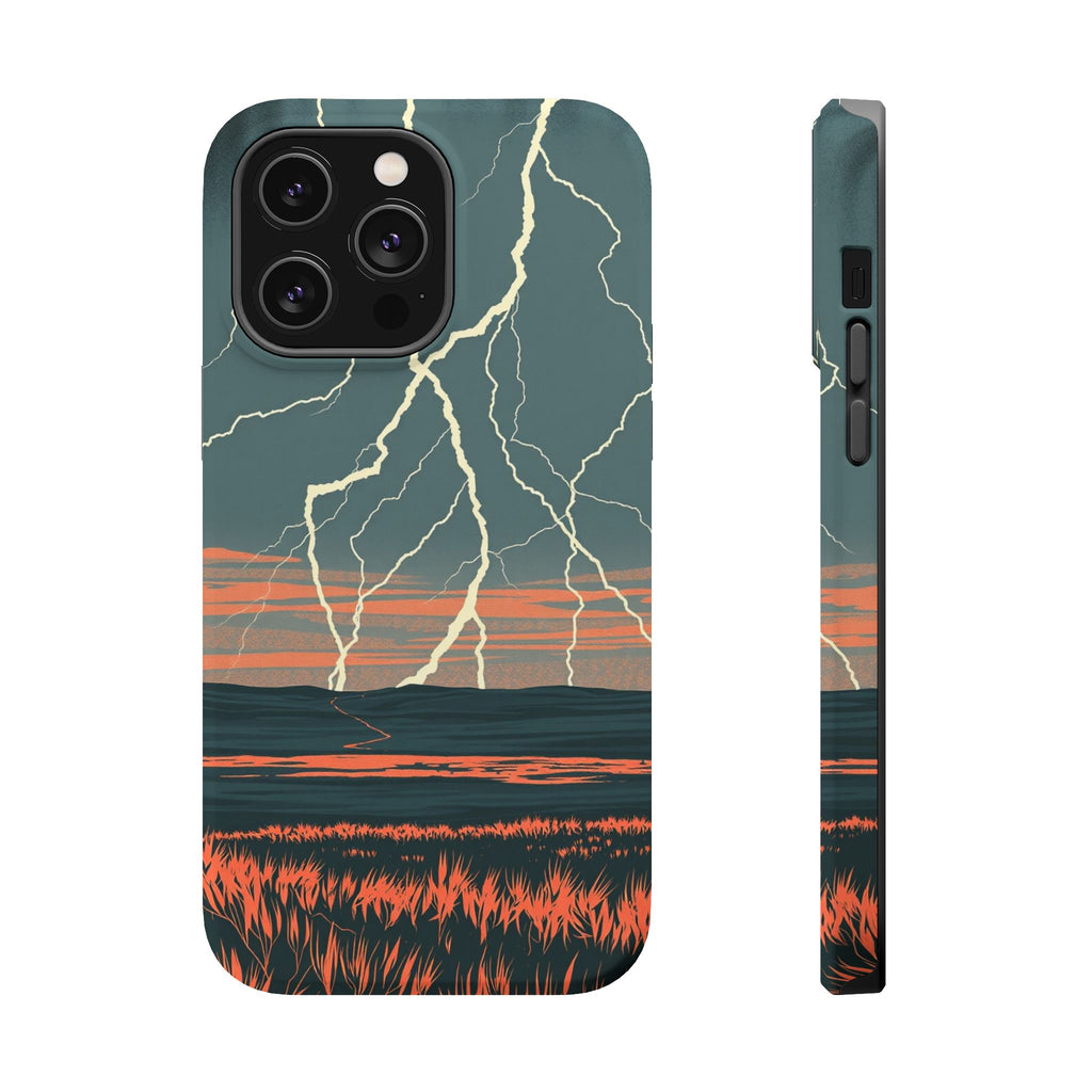iPhone Prairie Lightning Risograph Print Slim Everyday iPhone Designer · iPhone