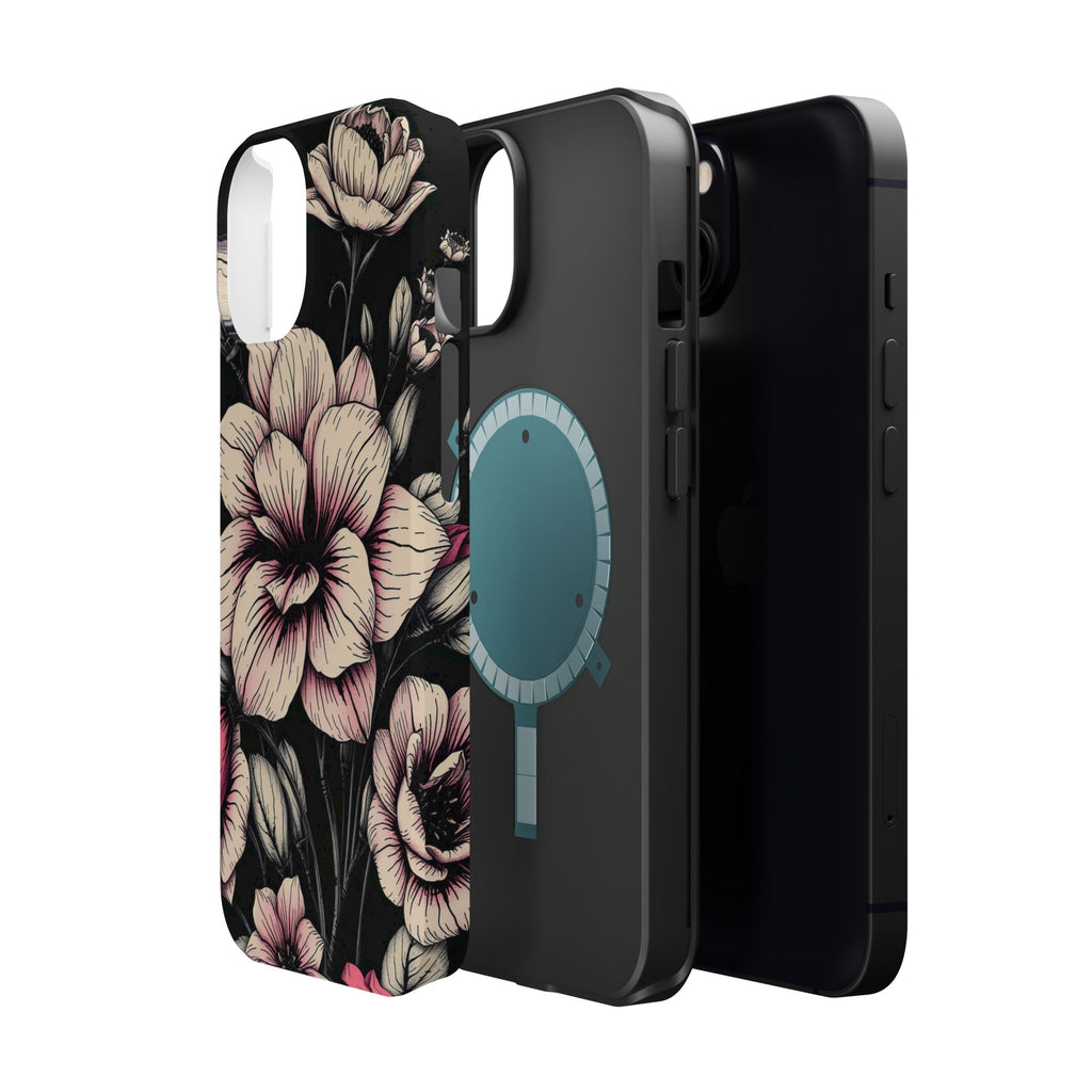 iPhone Floral Dark Academia Gothic Ink Slim Everyday Designer Case · iPhone Case