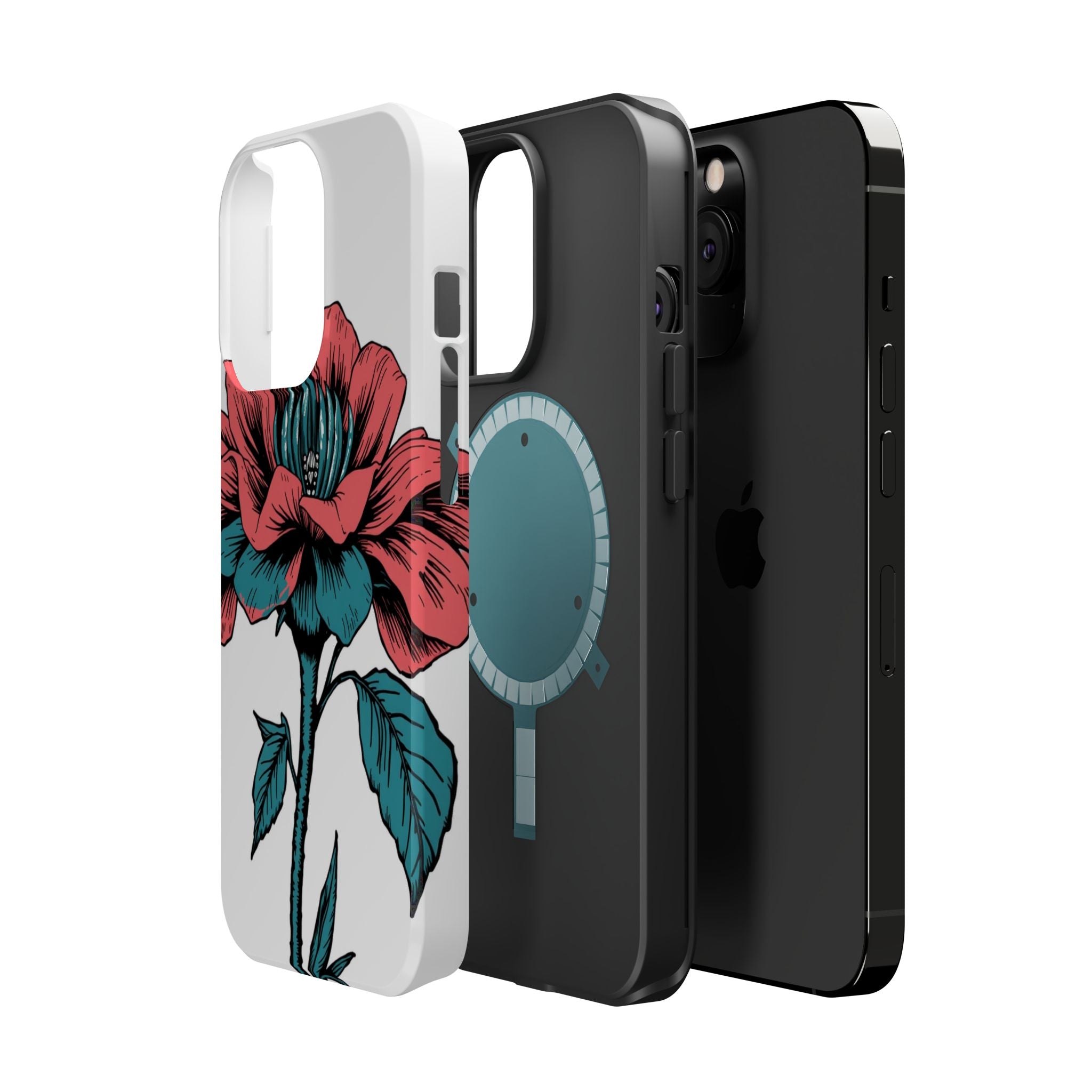 iPhone Garden Party Bloom Dark Gothic Ink Slim Snap Case · iPhone Case