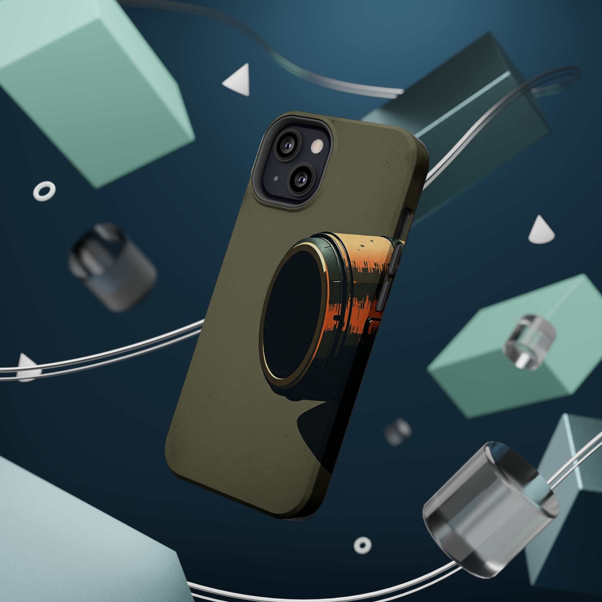 iPhone Charcoal And Copper Vintage Postcard Slim Everyday Designer Case · iPhone