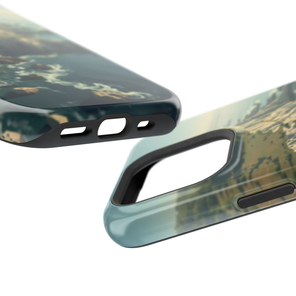 iPhone Shoreline Aerial Mystic Art Bold Modern Everyday Snap Case · iPhone Case