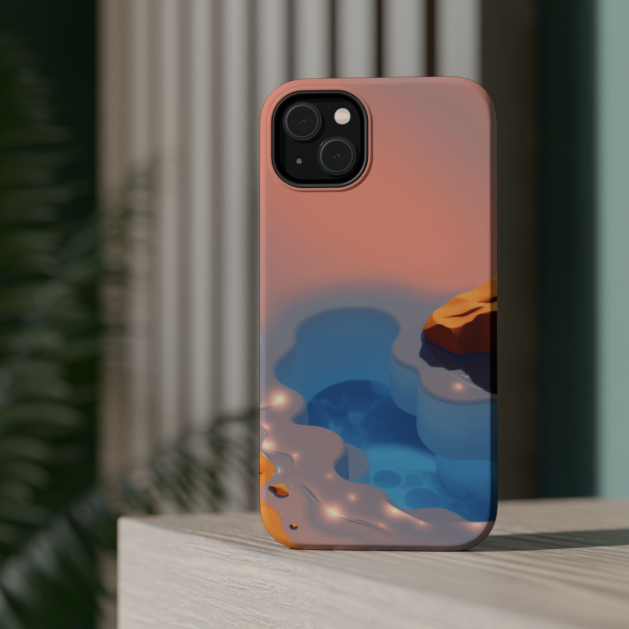 iPhone Burnt Orange And Sand Tidal Pool Slim Everyday iPhone Designer · iPhone C