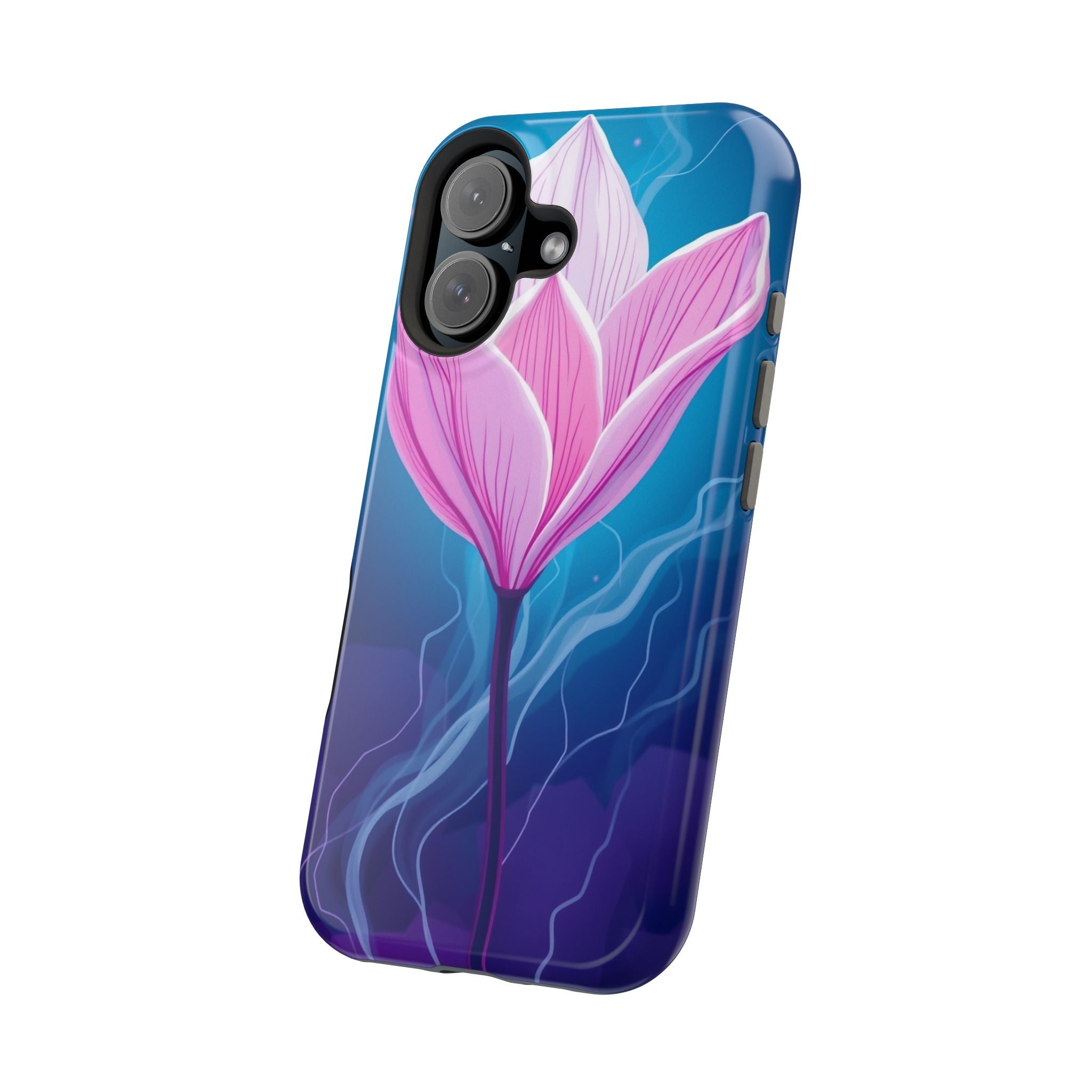 iPhone Cyan And Magenta Petal Storm Slim Everyday Designer Case · iPhone Case