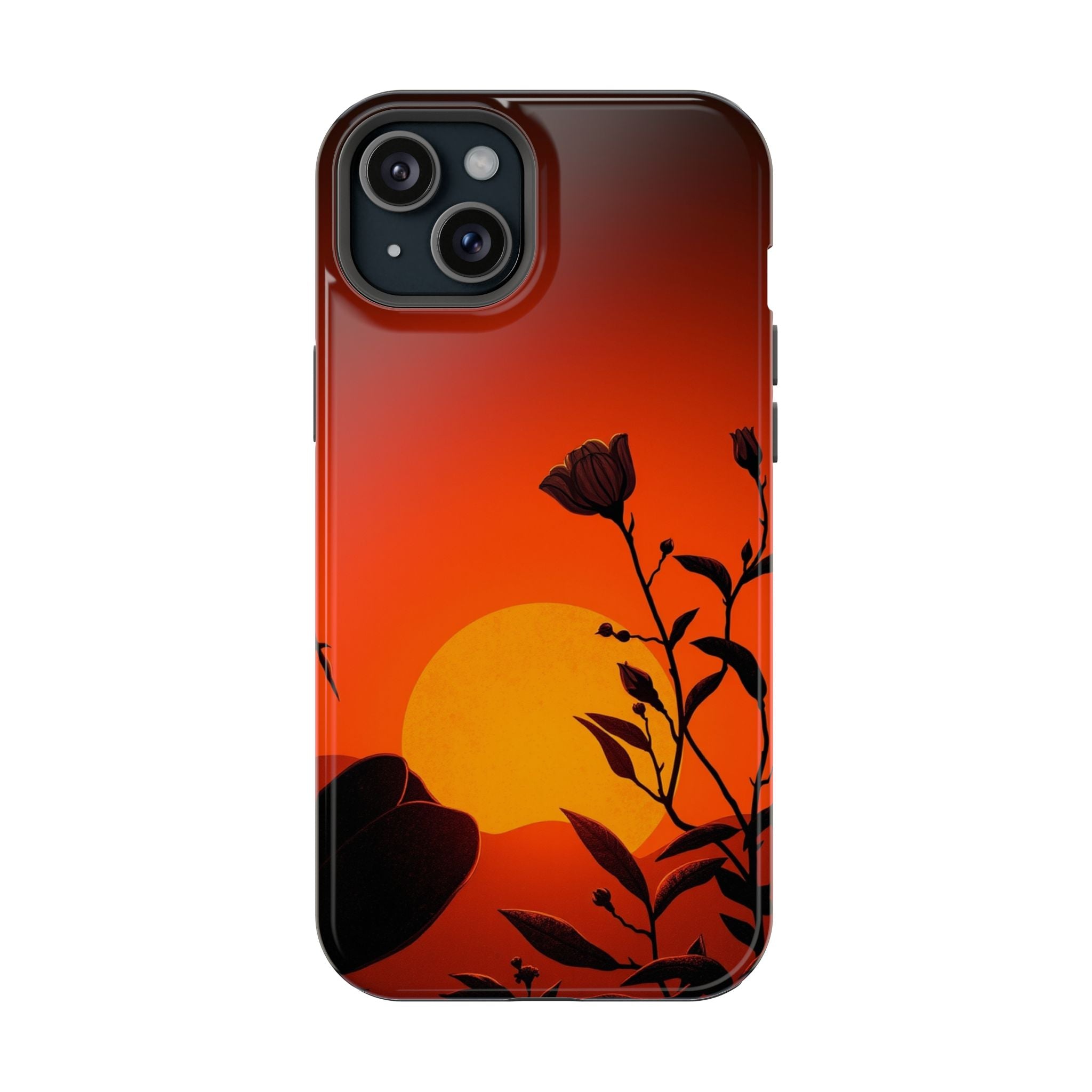 iPhone Bloom and Leaf Dark Gothic Ink Slim Everyday Designer Case · iPhone Case