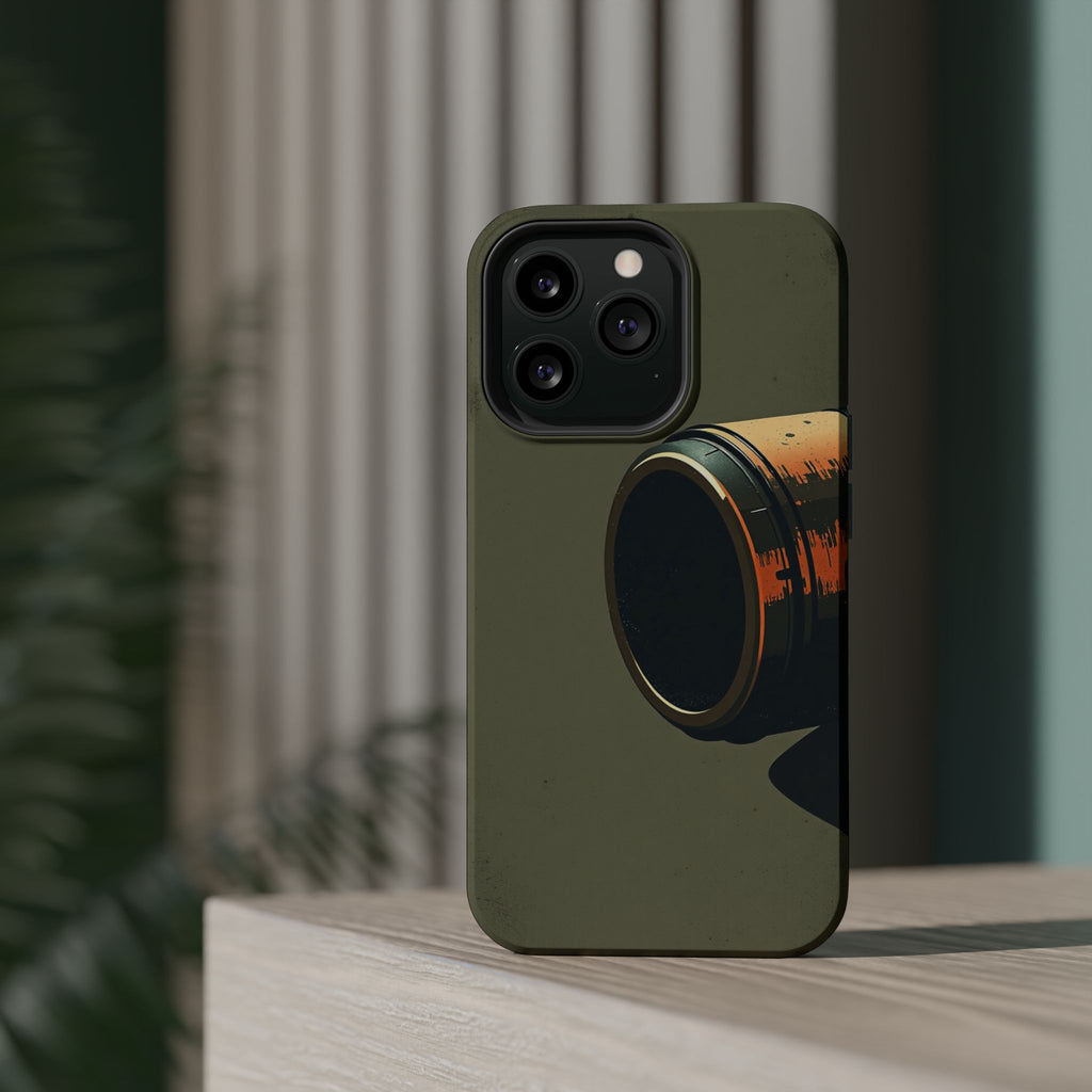 iPhone Charcoal And Copper Vintage Postcard Slim Everyday Designer Case · iPhone