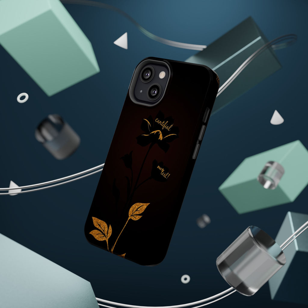 iPhone Earthy Floral Silhouette Design Slim Everyday Designer Case · iPhone Case