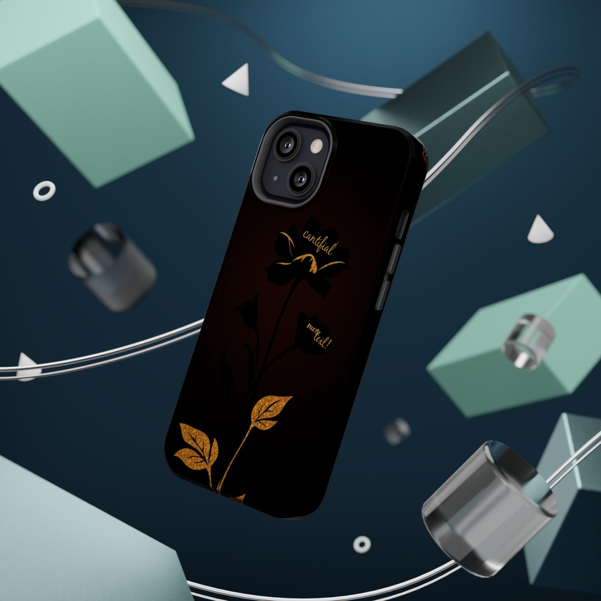 iPhone Earthy Floral Silhouette Design Slim Everyday Designer Case · iPhone Case