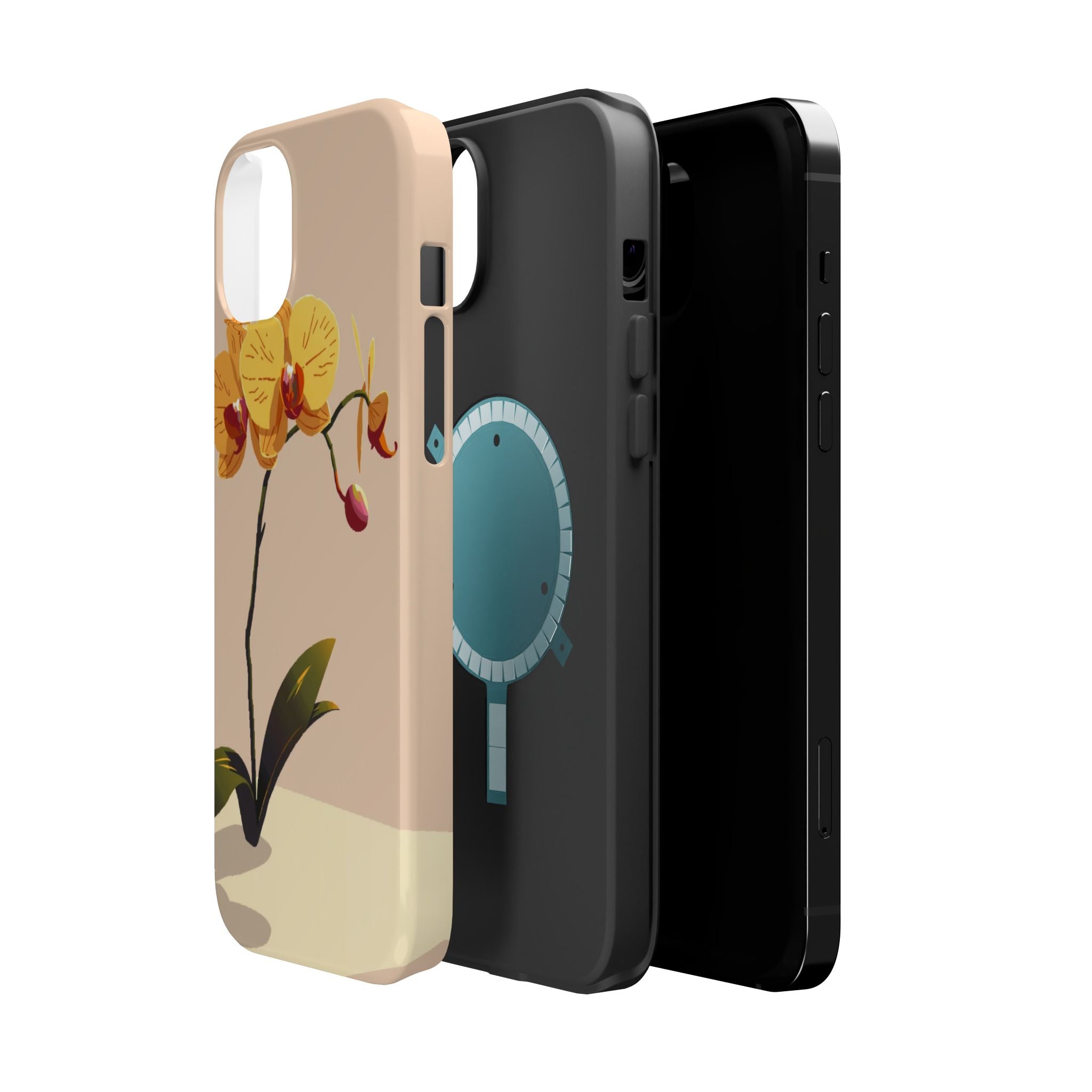 iPhone Orchid Study Pixel Art -Bit Bold Modern Everyday Snap Case · iPhone Case