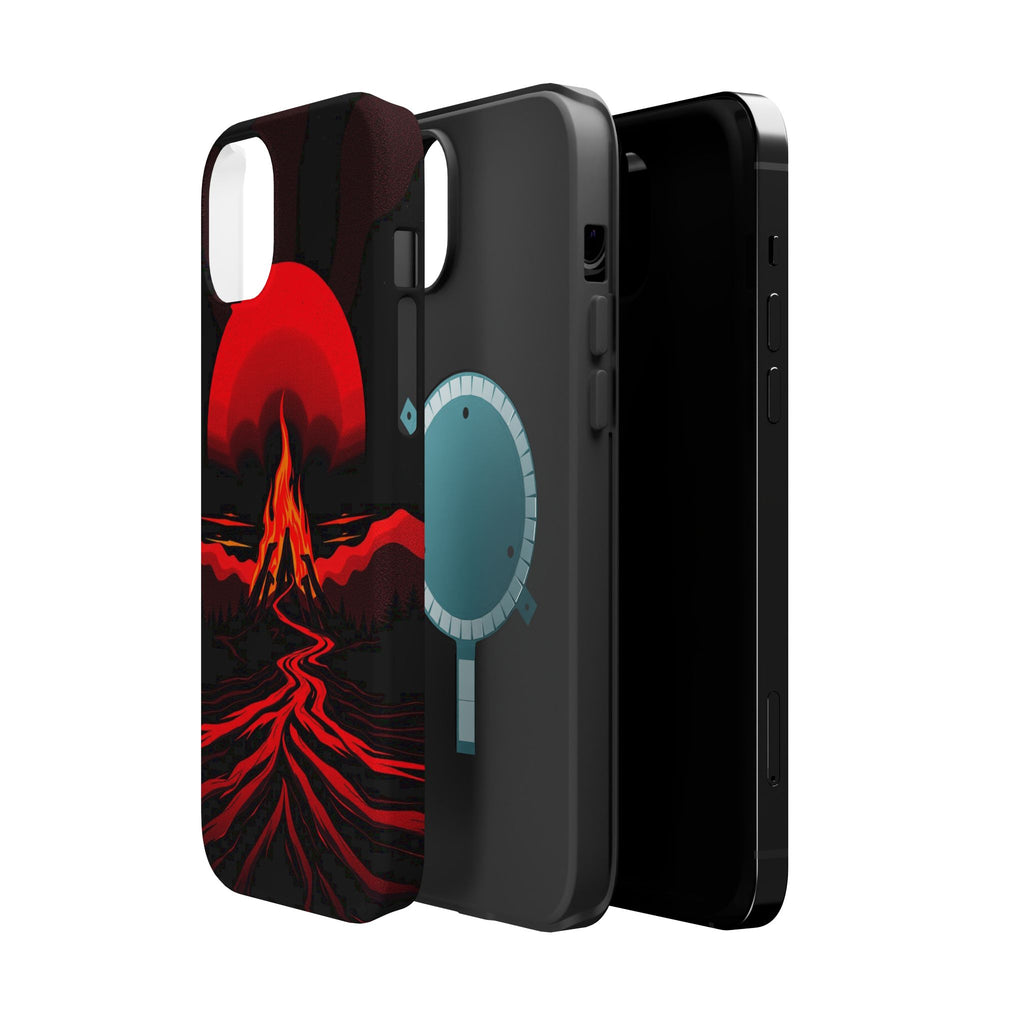 iPhone Black And Crimson Wildfire Glow Slim Everyday Designer Case · iPhone Case