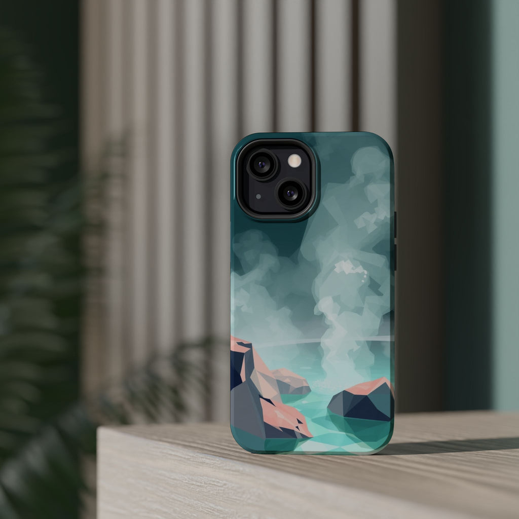 iPhone Mint And Blush Hot Spring Steam Slim Everyday iPhone 10 Designer · iPhone
