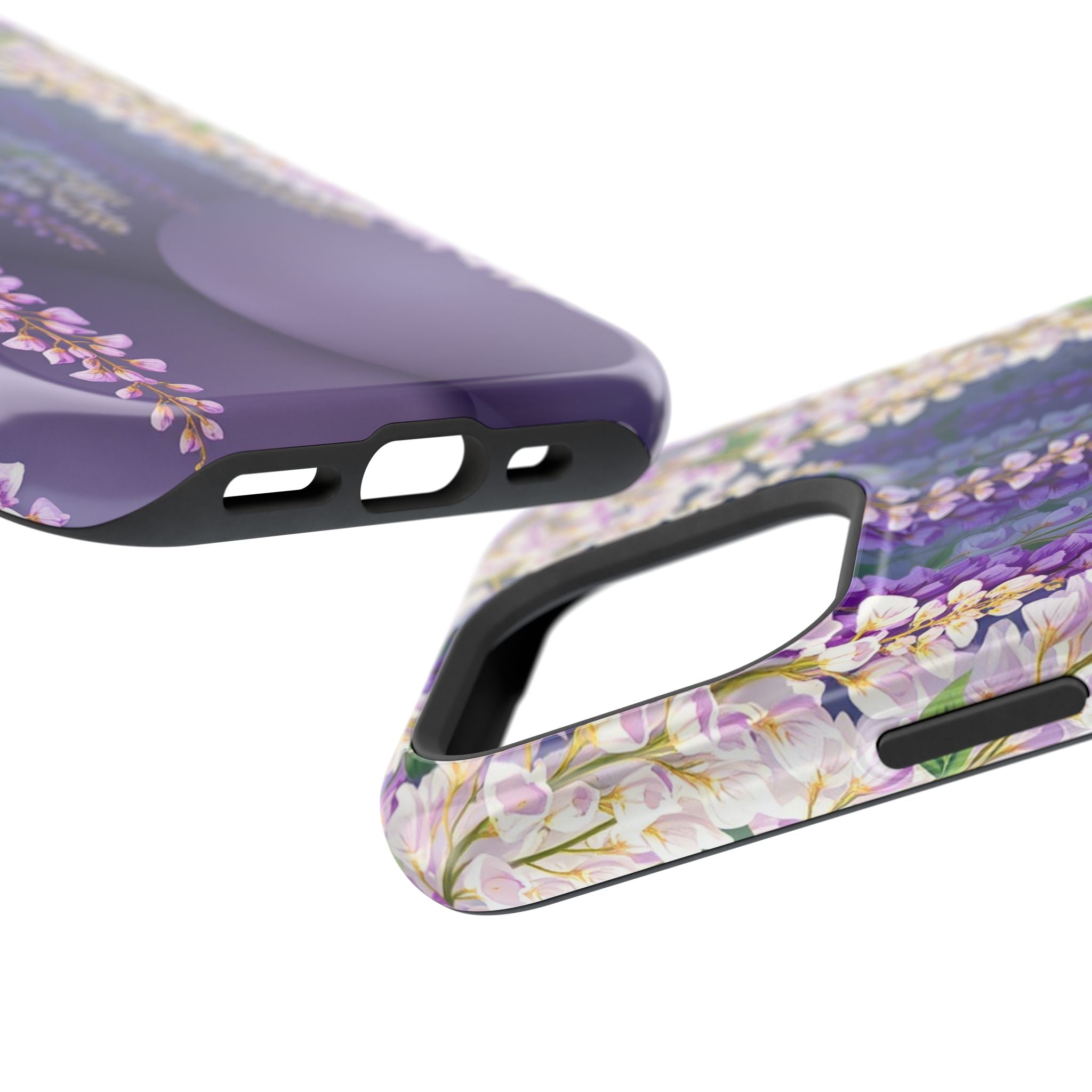 iPhone Mint And Blush Wisteria Cascade Slim Everyday Designer Case · iPhone Case