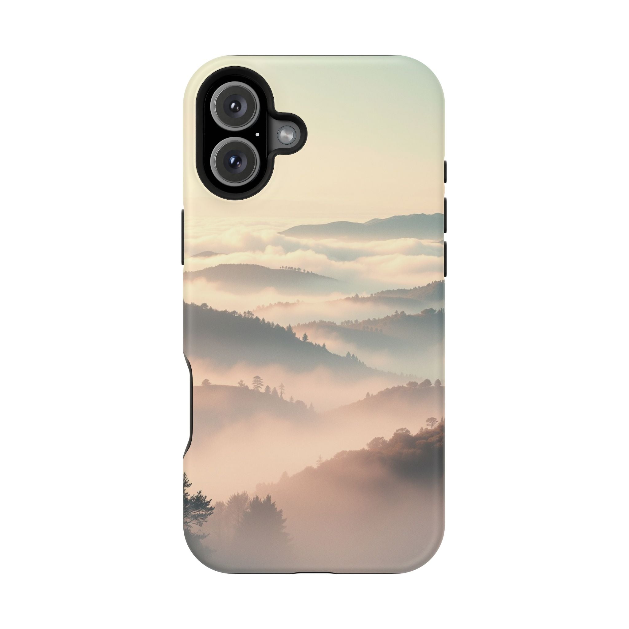 iPhone Mint And Blush Fog Rolling Over Hills Slim iPhone Everyday · iPhone Case